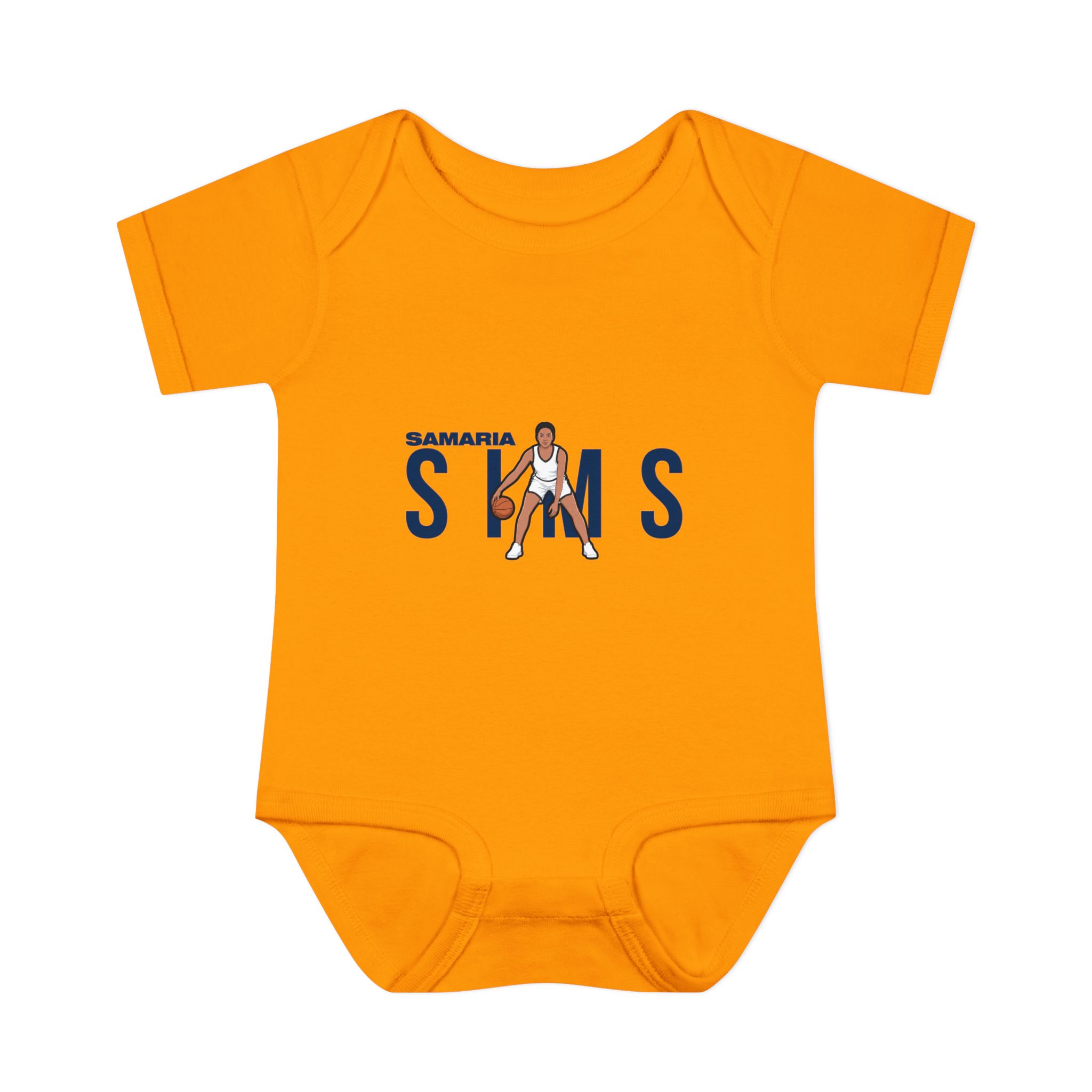 Baby Onesie — character_player_name in Gold