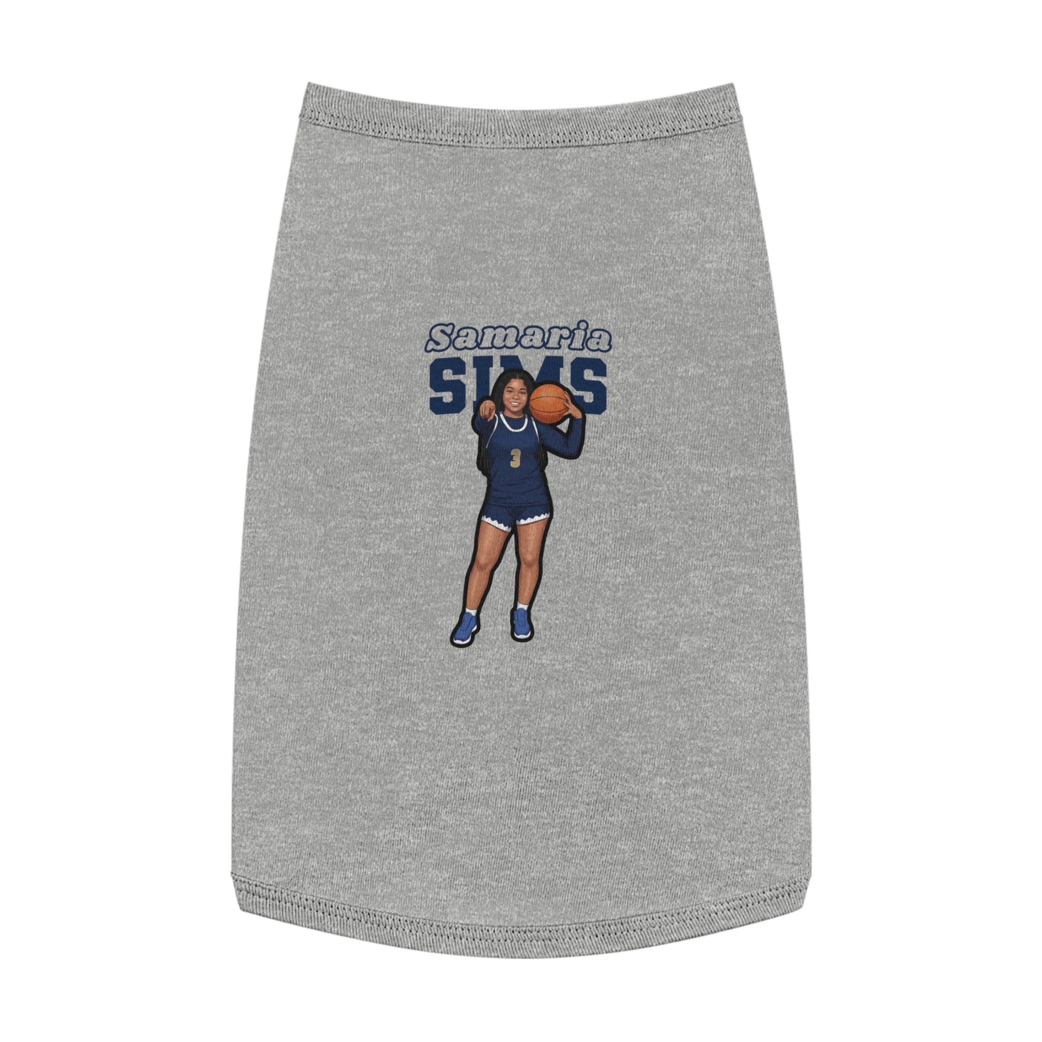 Pet Tank Top — character_name_arch in White