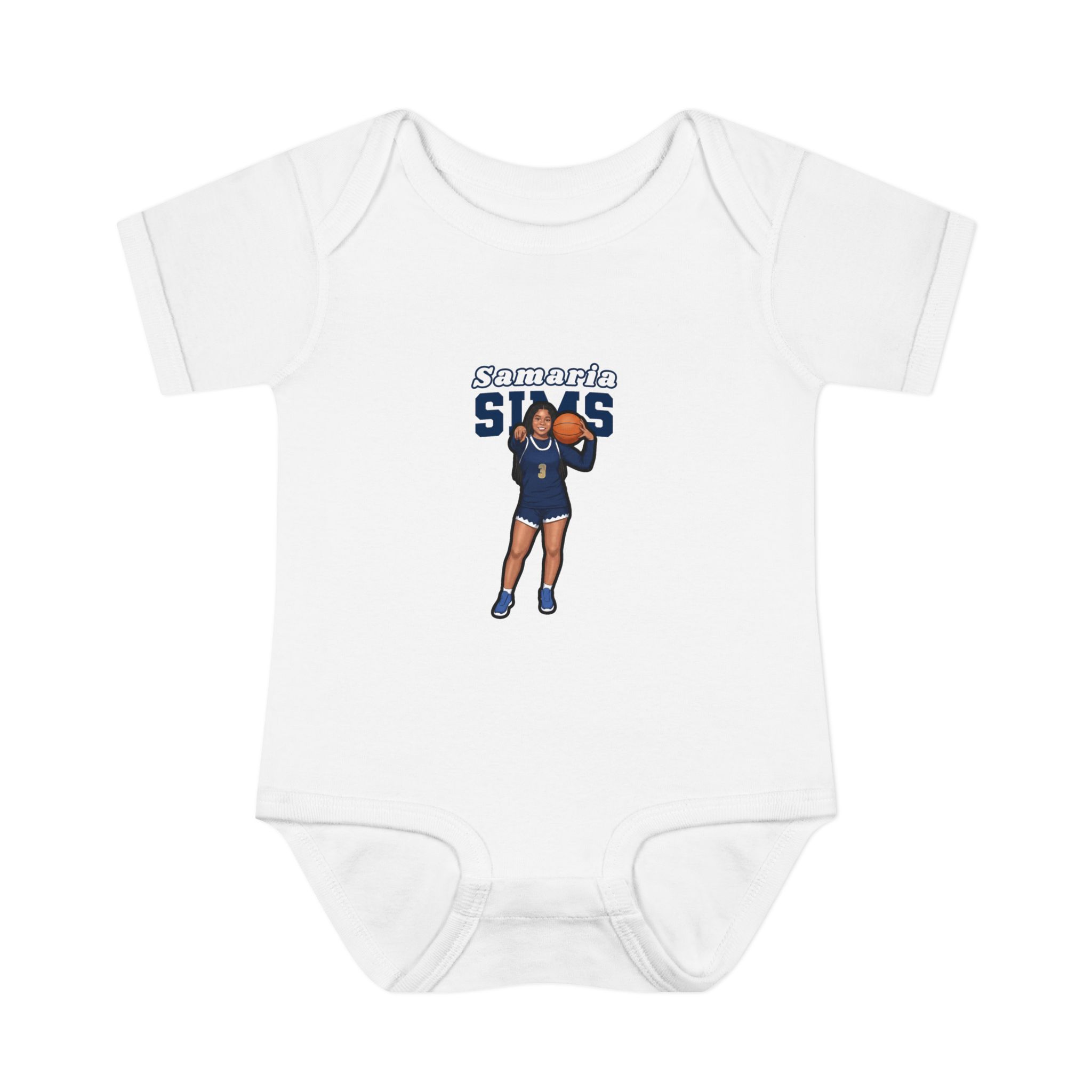Baby Onesie — character_name_arch in White