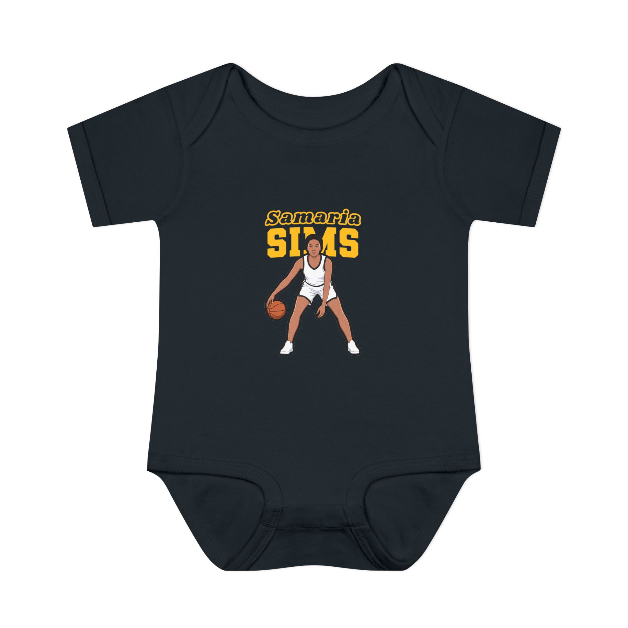 Baby Onesie — character_name_arch in Black