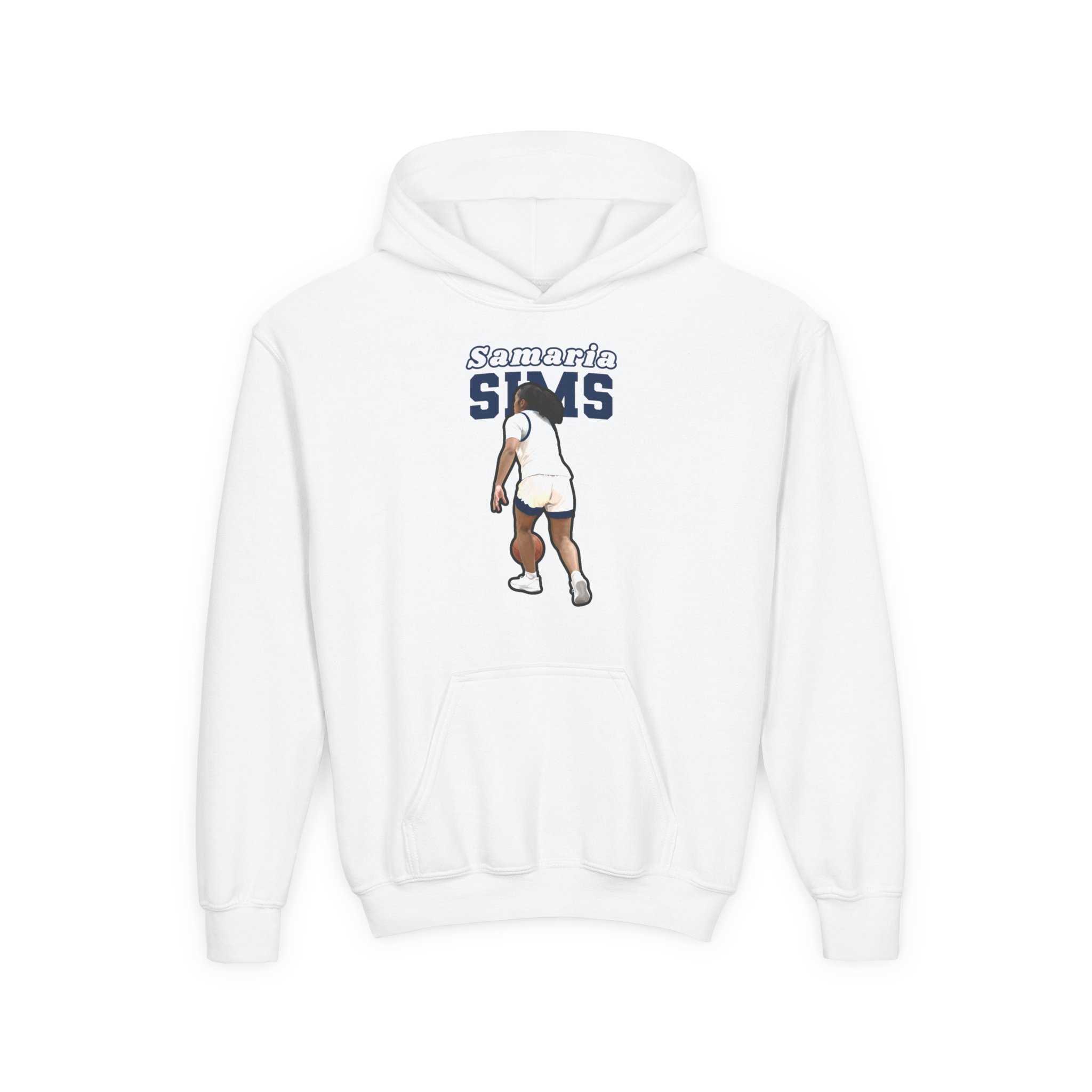 Youth Hoodie — character_name_arch in White