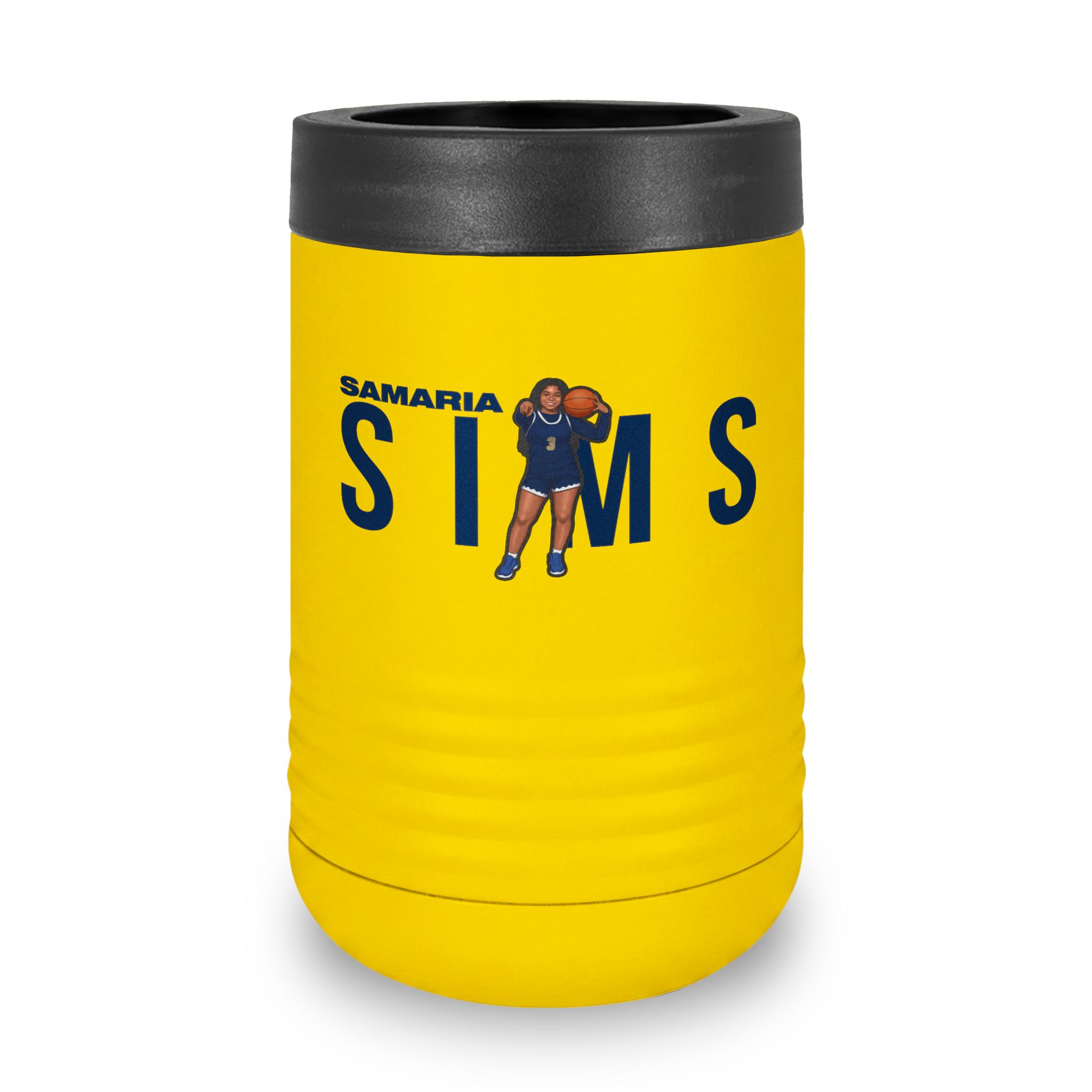 Stainless Can Cooler — character_player_name in Yellow