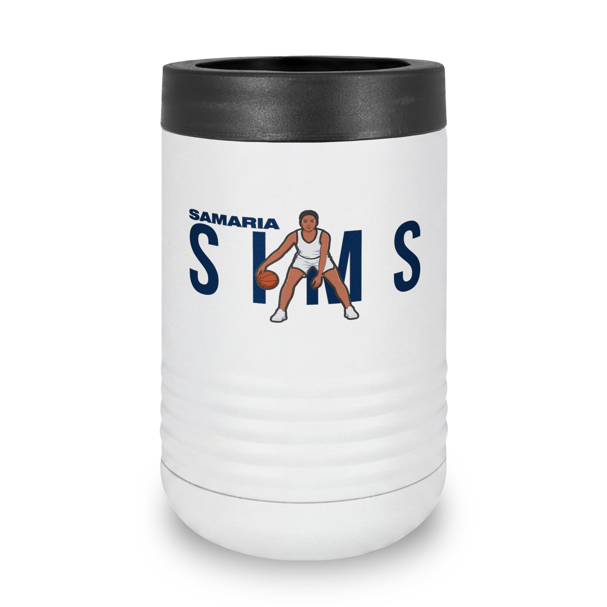 Stainless Can Cooler — character_player_name in White