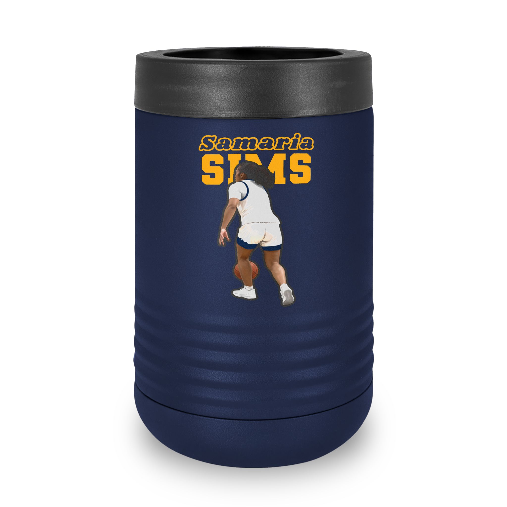 Stainless Can Cooler — character_name_arch in Navy