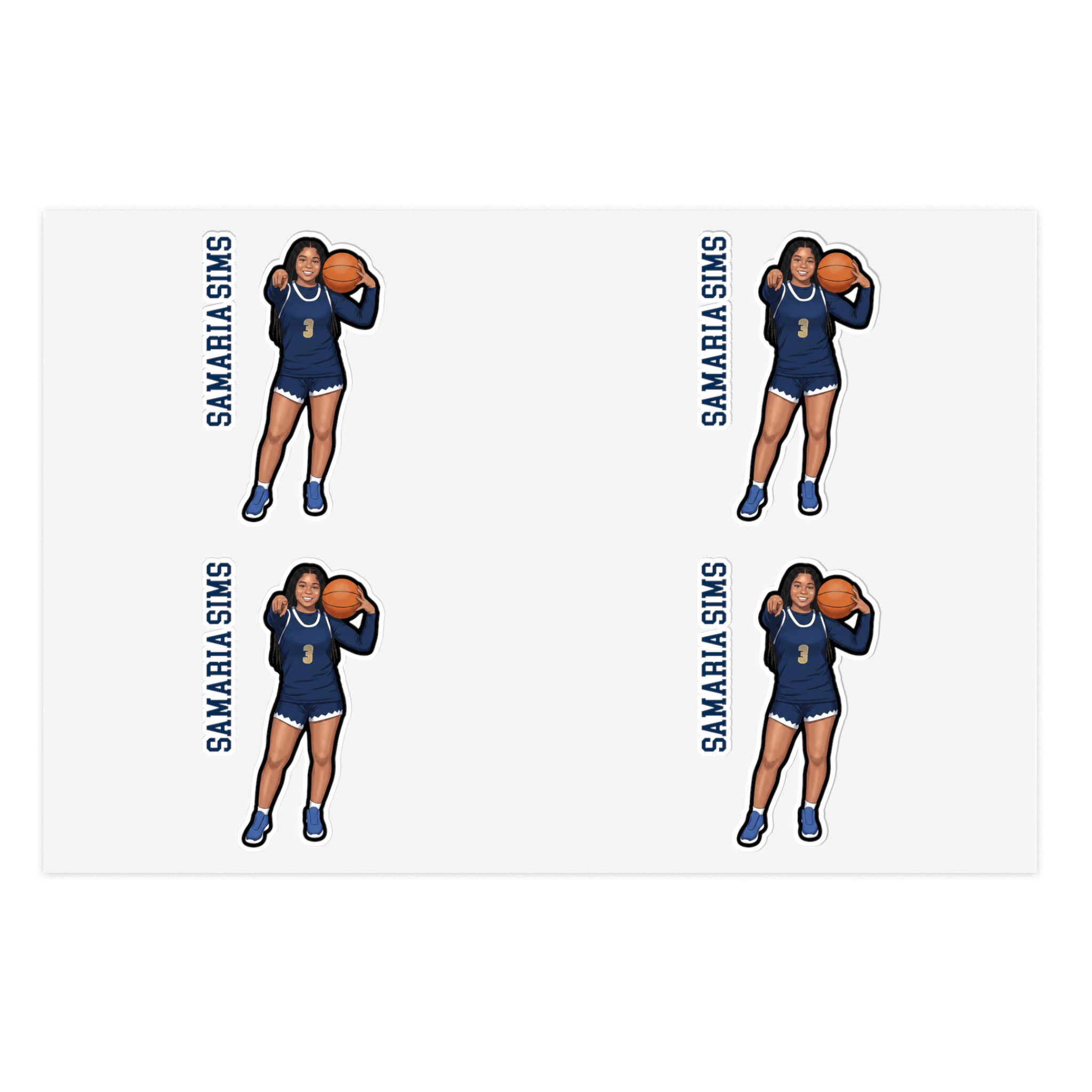 Sticker Sheet — character_name_vertical in Classic