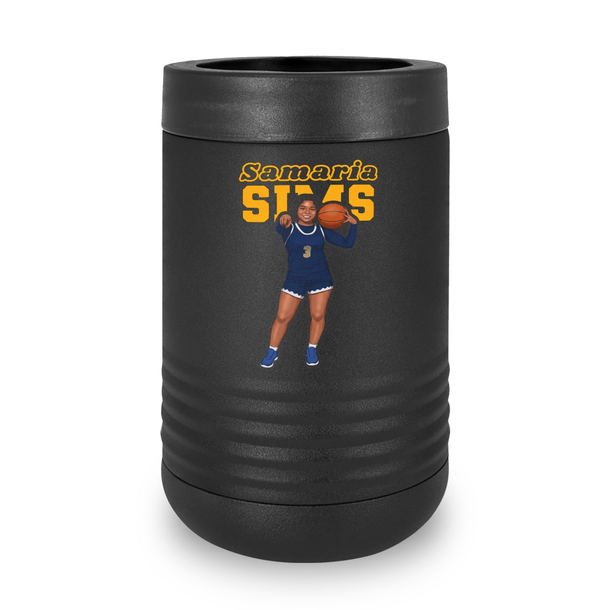 Stainless Can Cooler — character_name_arch in Black