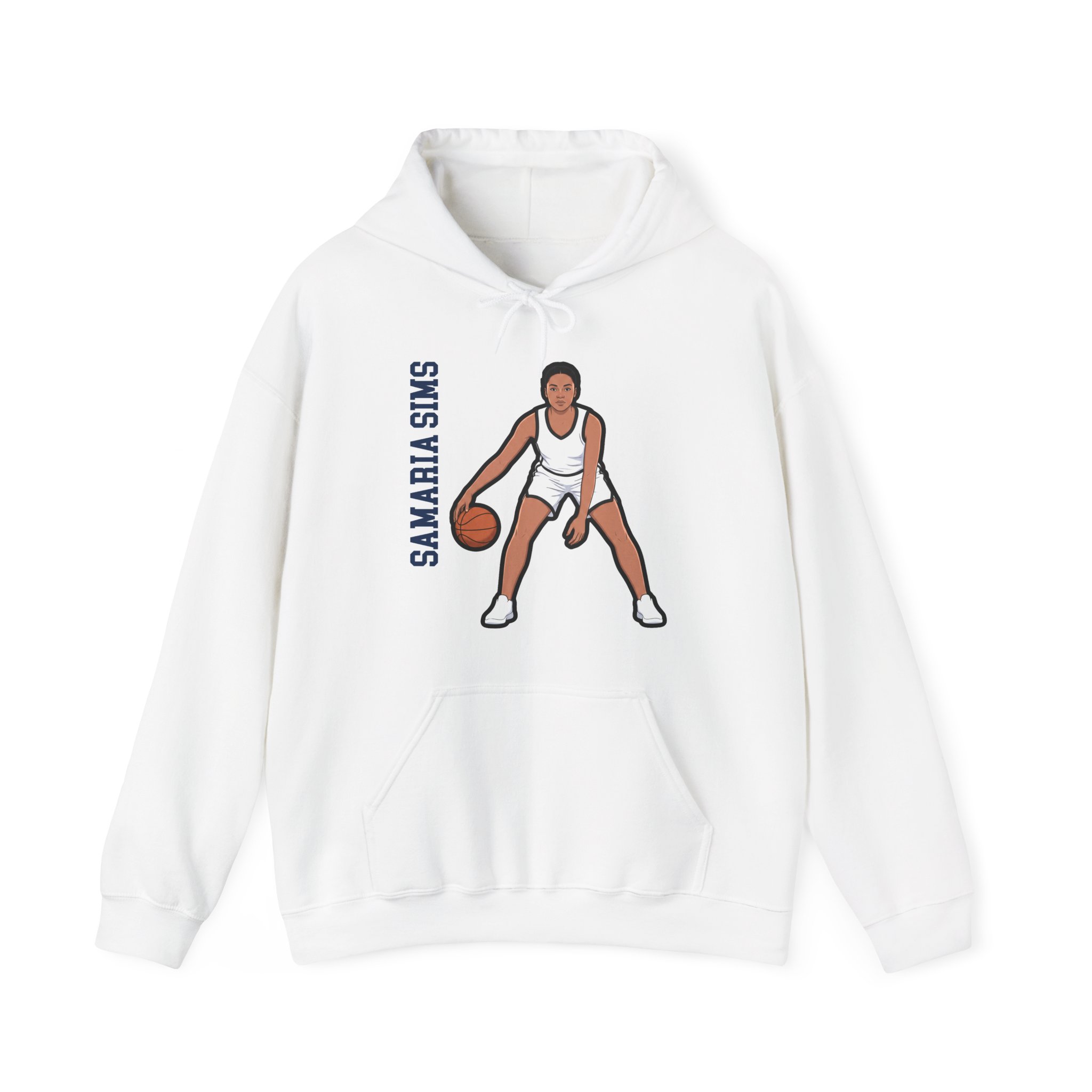 Hoodie — character_name_vertical in White