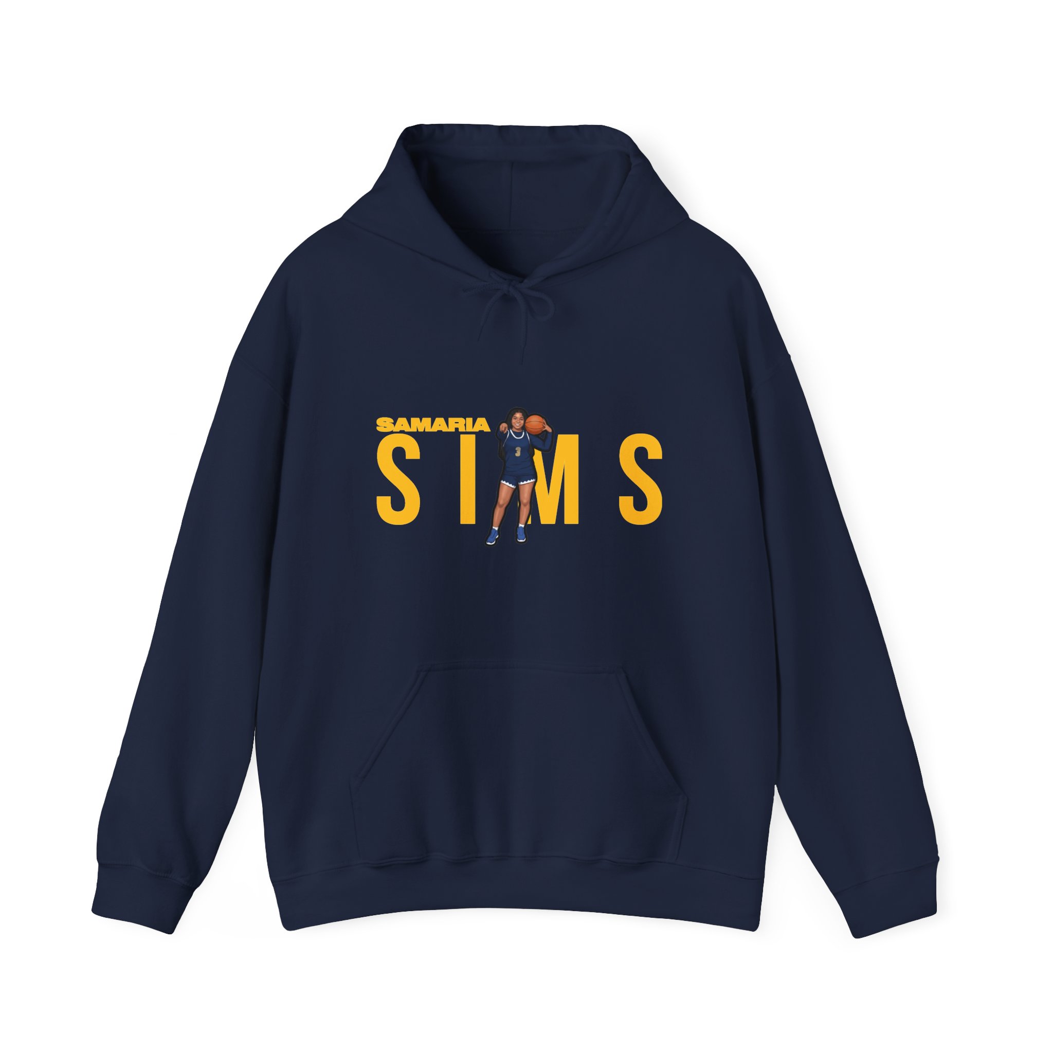 Hoodie — character_player_name in Navy