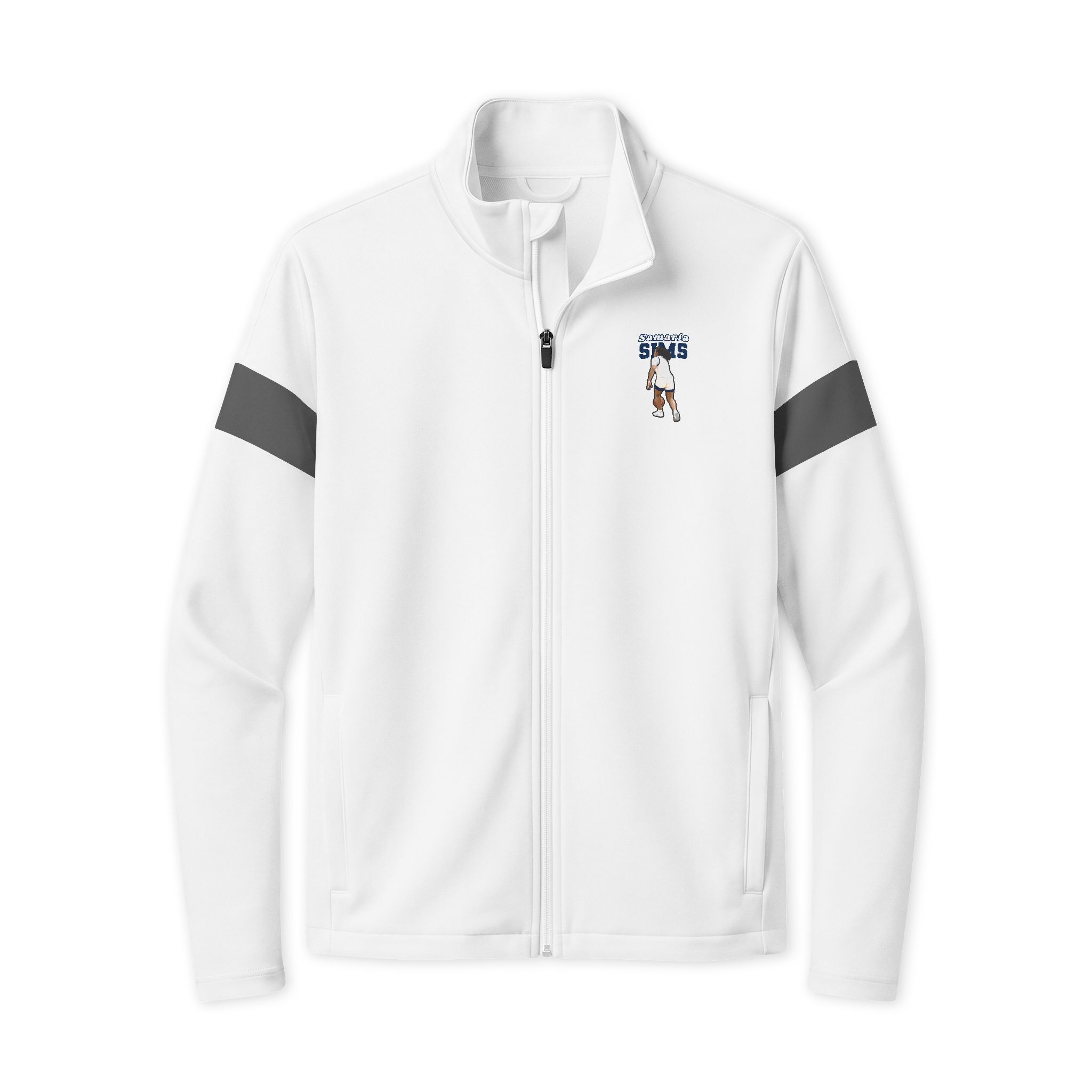 Travel Full-Zip Jacket — character_name_arch in White/ Iron Grey