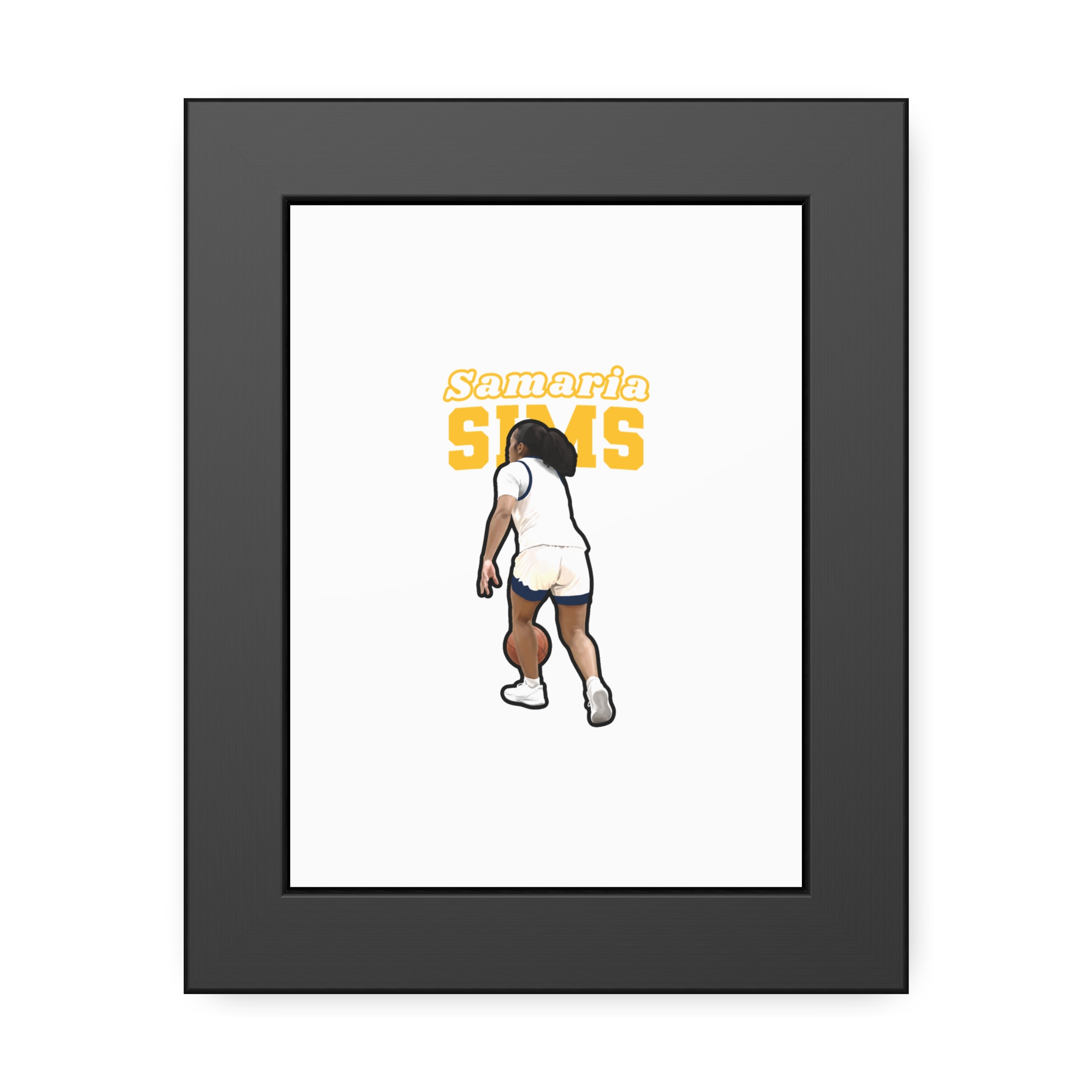 Framed Poster — character_name_arch in Black