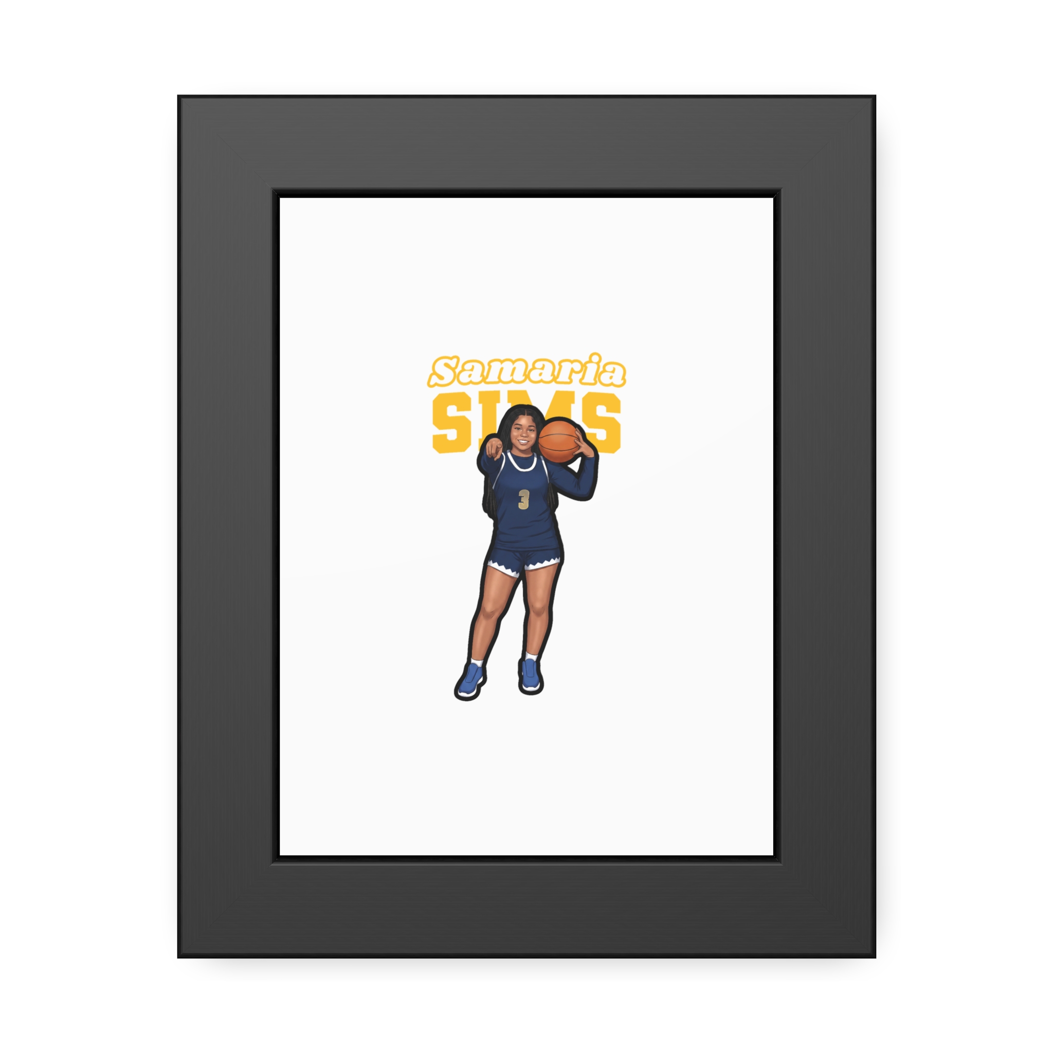 Framed Poster — character_name_arch in Black