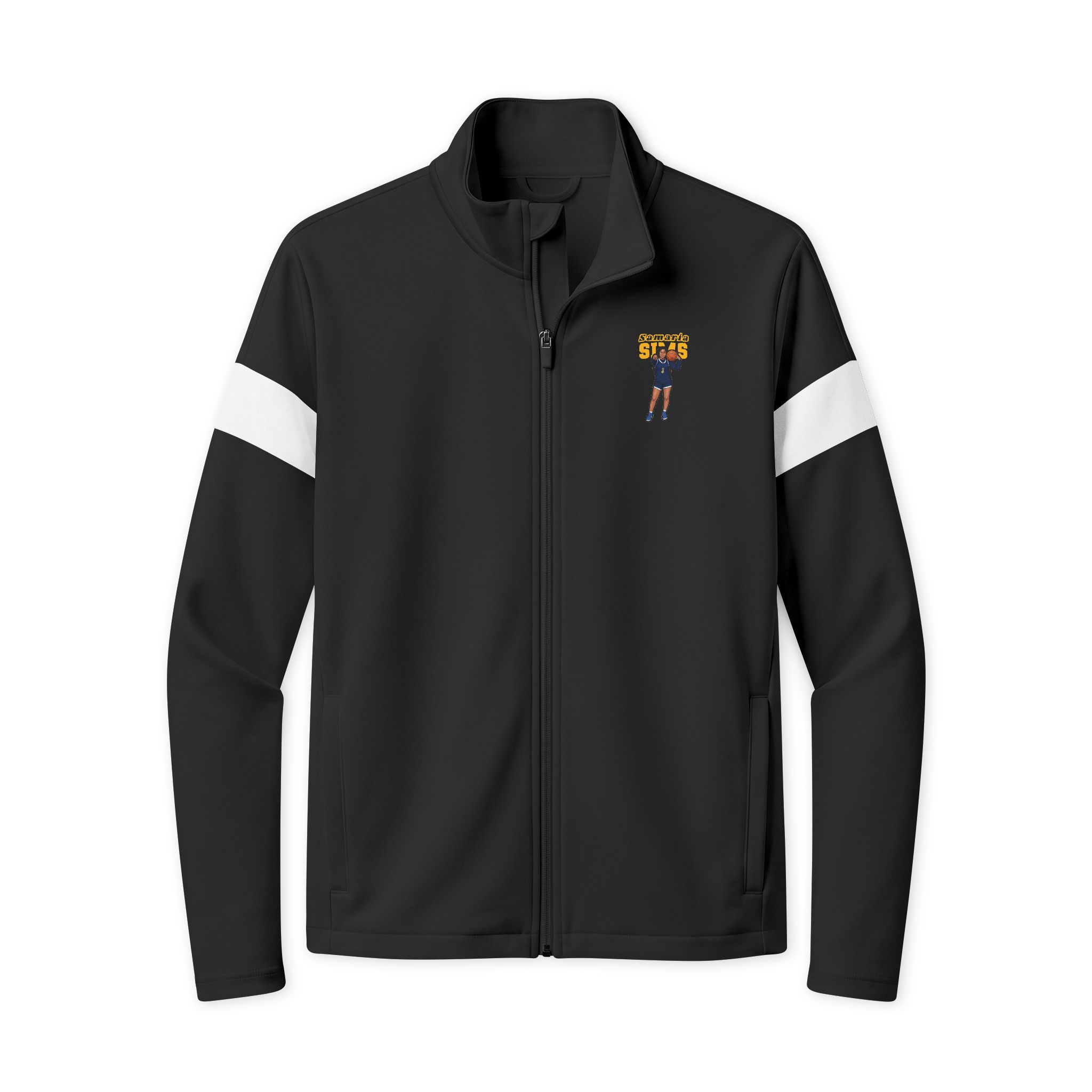 Travel Full-Zip Jacket — character_name_arch in Black/ White