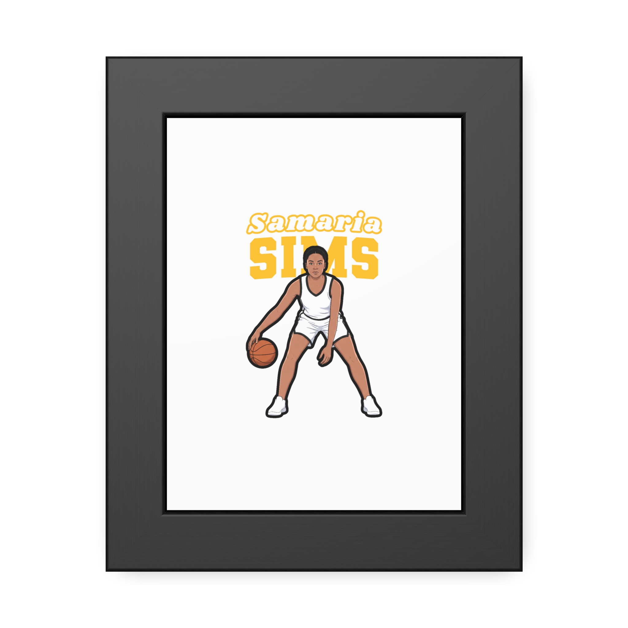 Framed Poster — character_name_arch in Black