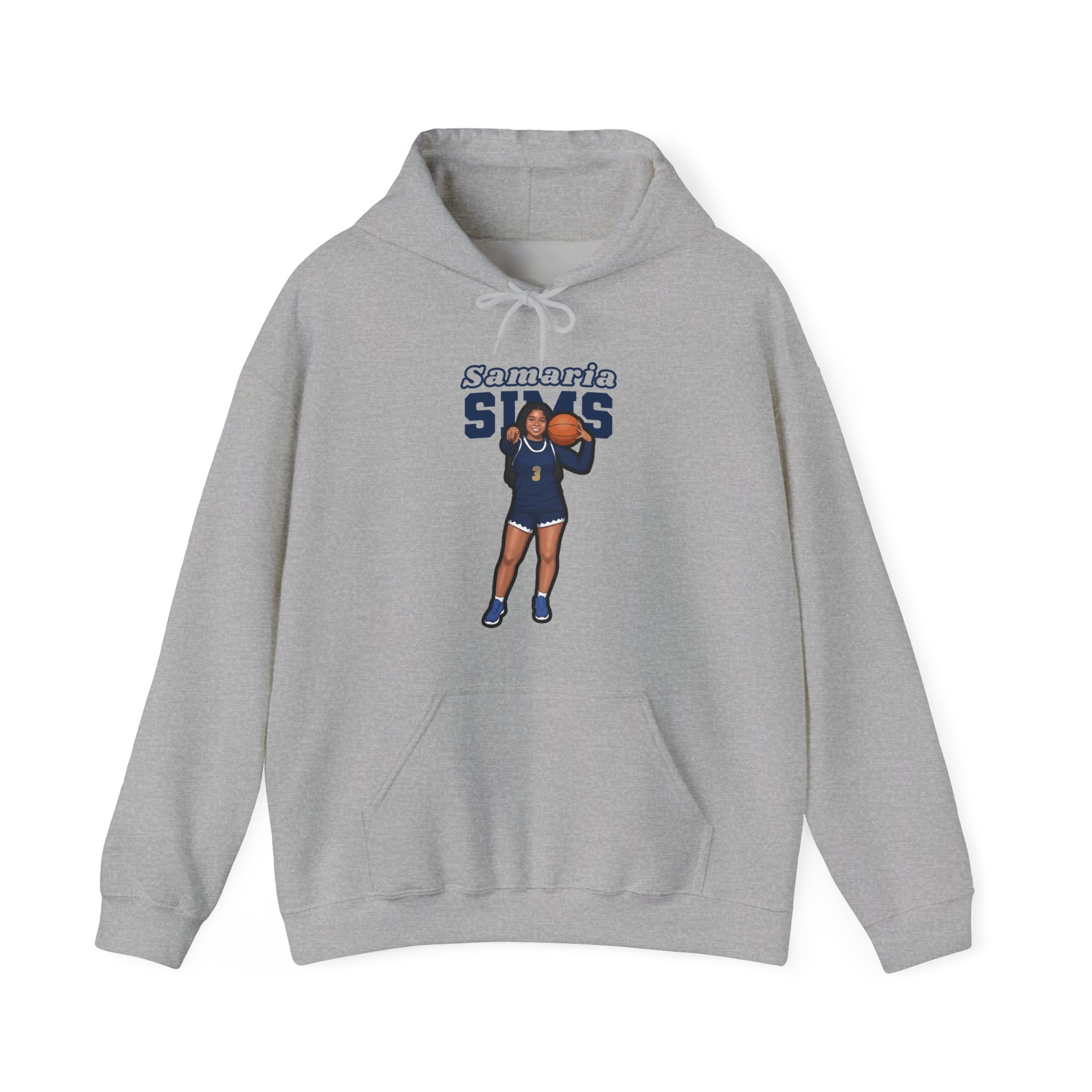 Hoodie — character_name_arch in Grey