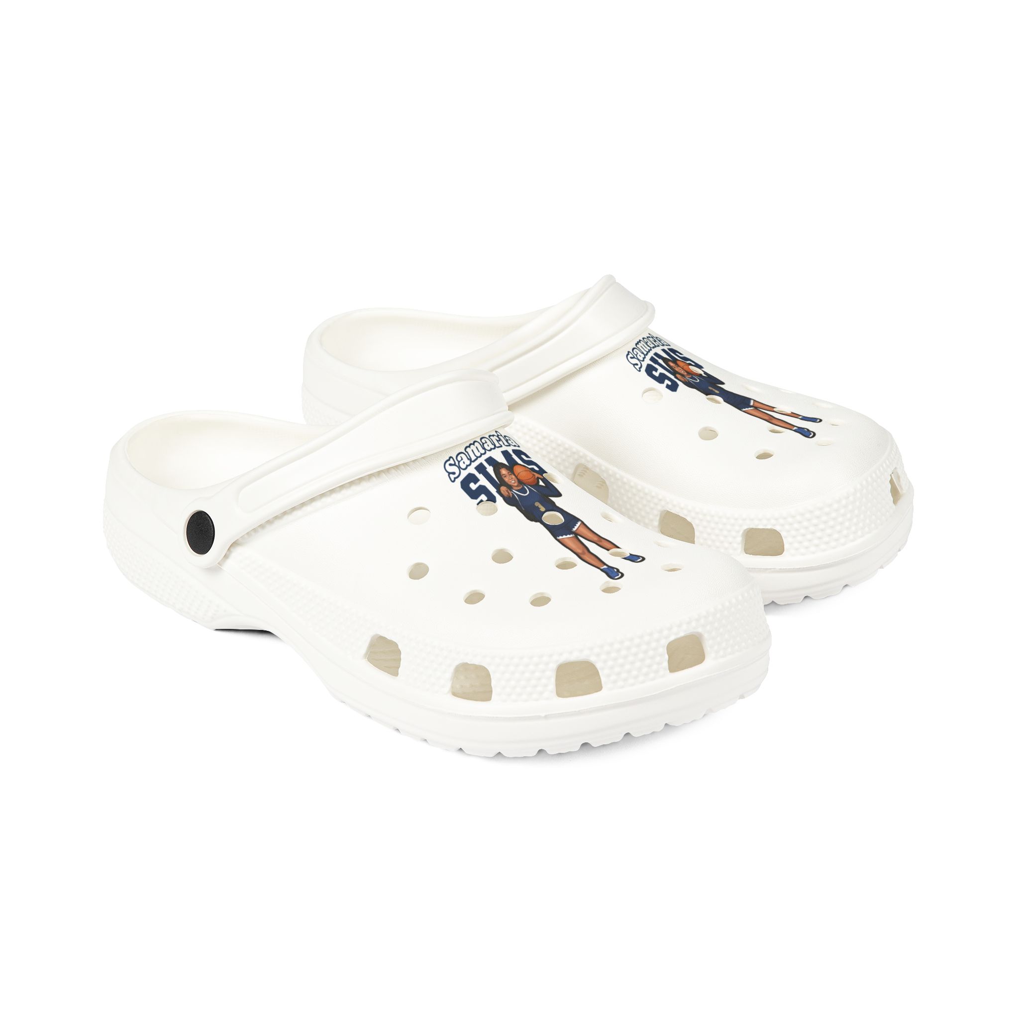 Rubber Clogs — character_name_arch in White