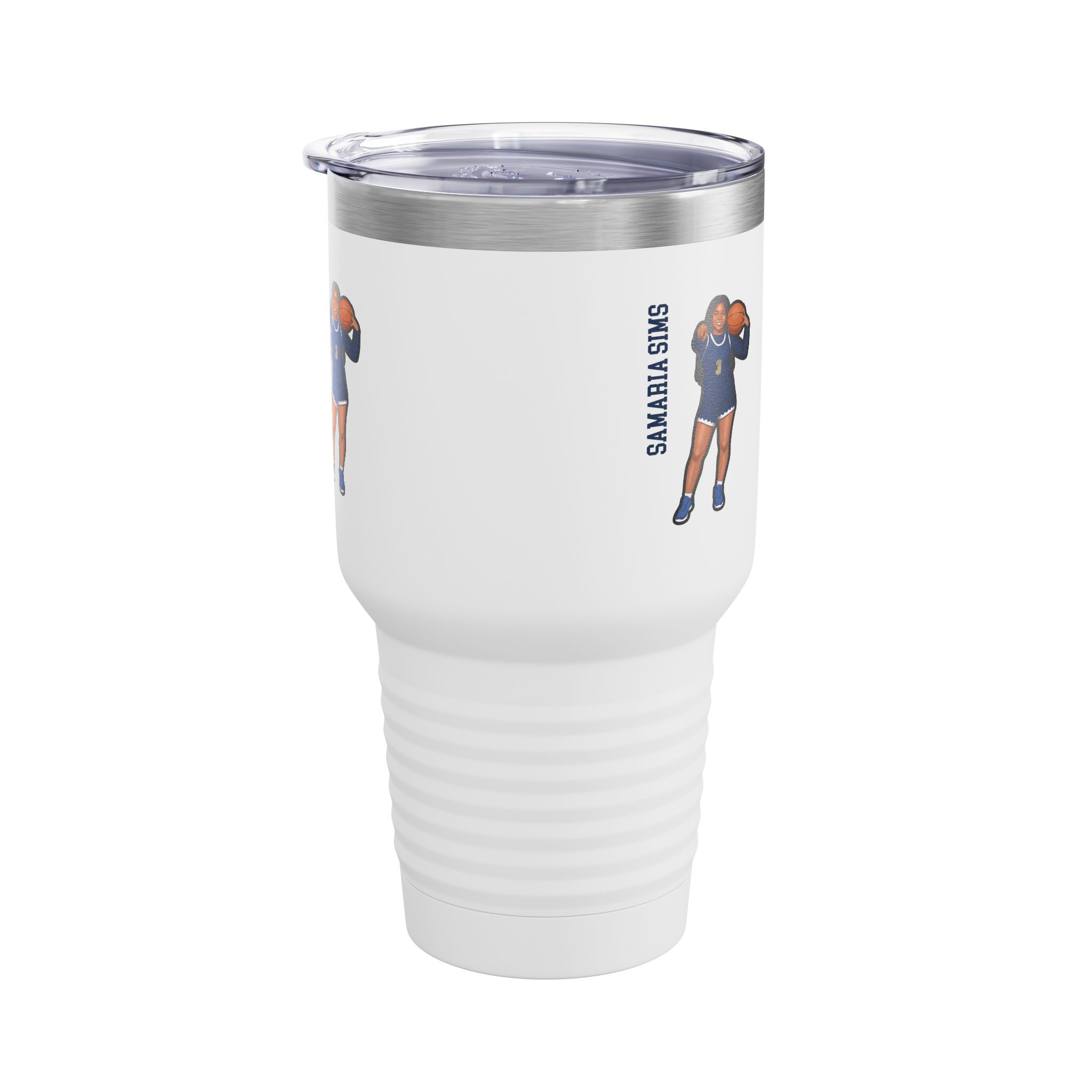 30oz Tumbler — character_name_vertical in White