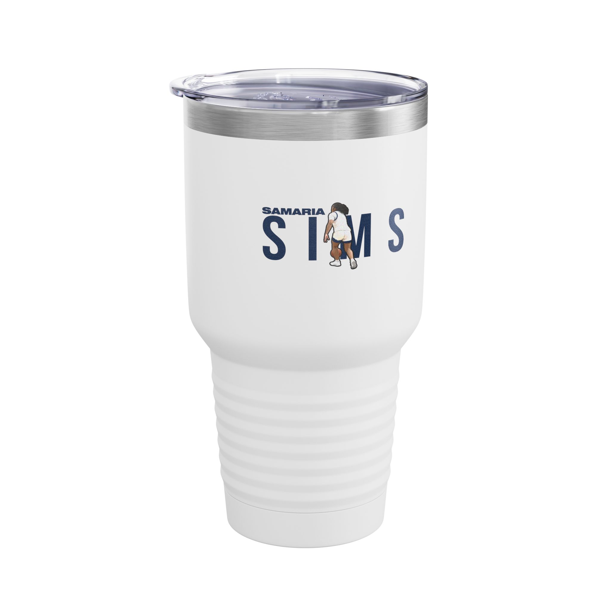 30oz Tumbler — character_player_name in White