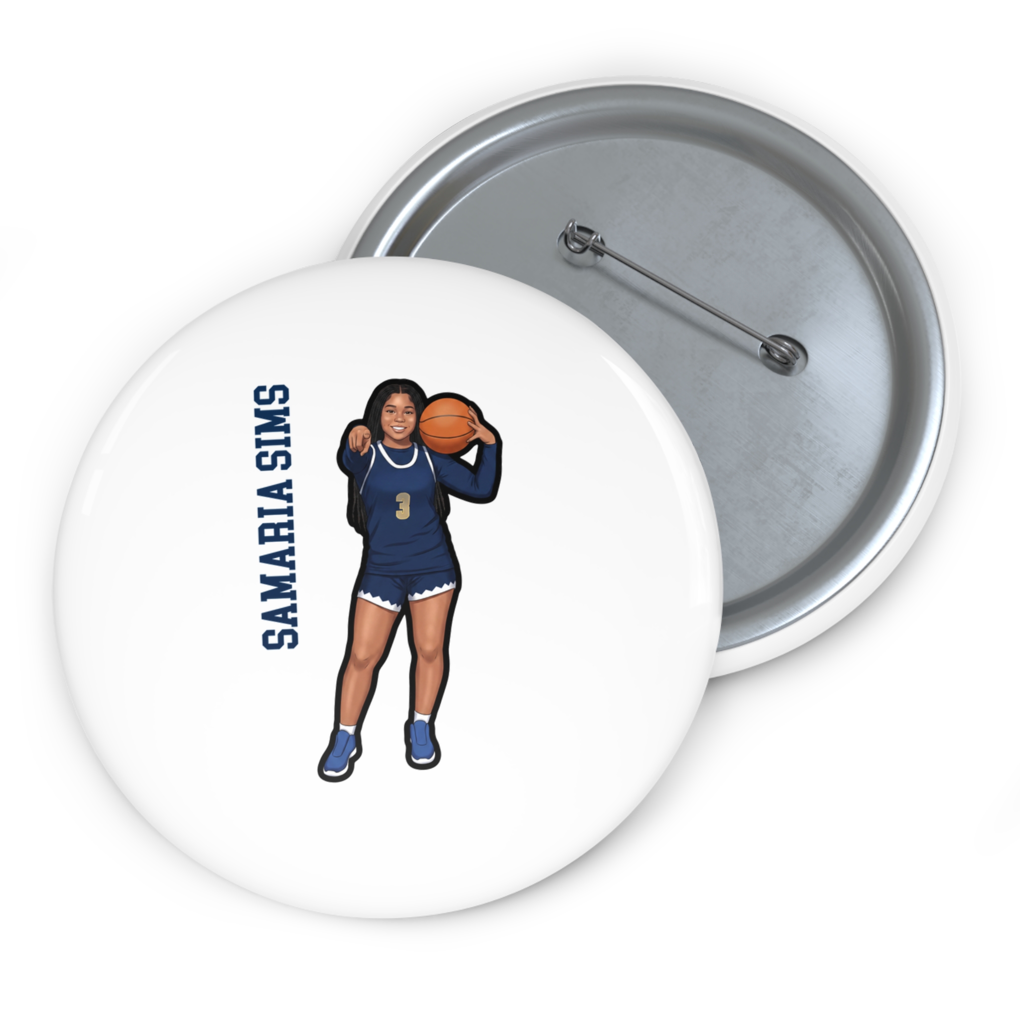 Game Day Pin — character_name_vertical in Classic