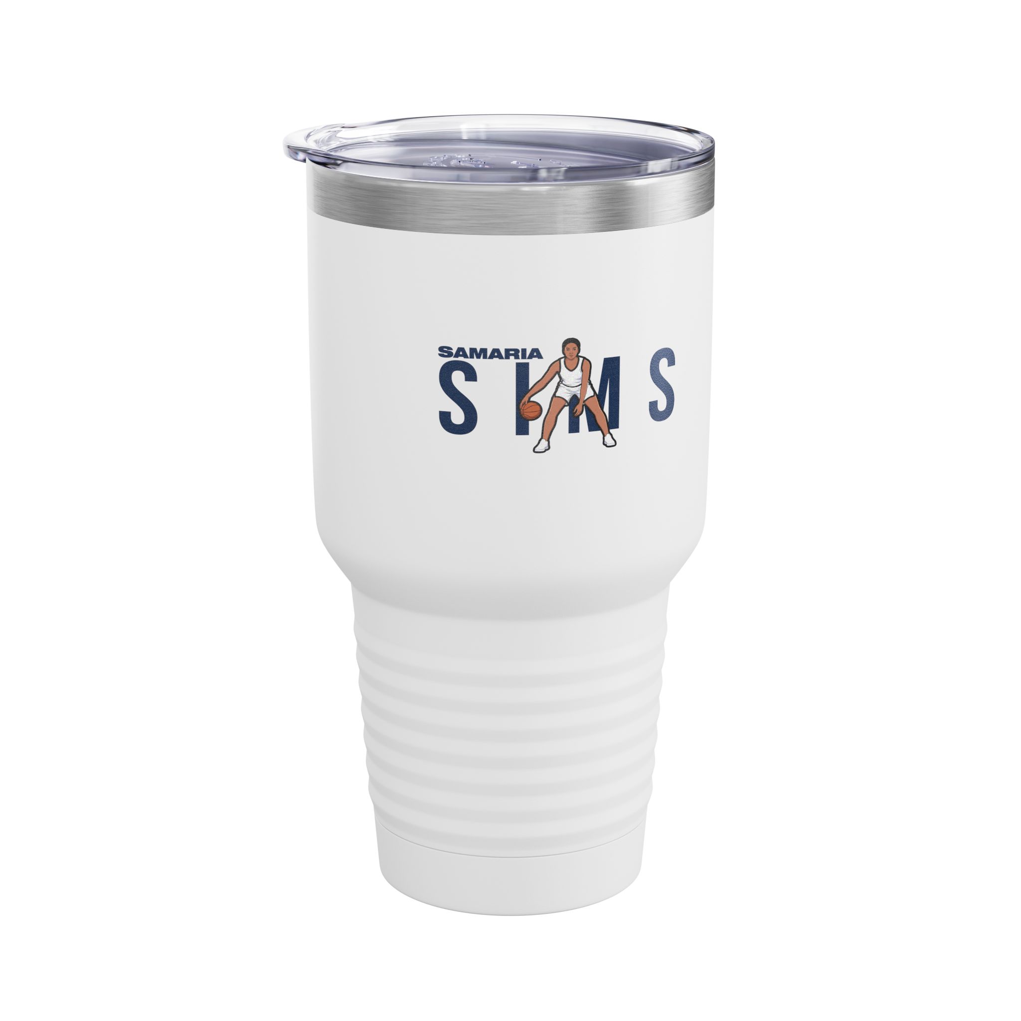 30oz Tumbler — character_player_name in White