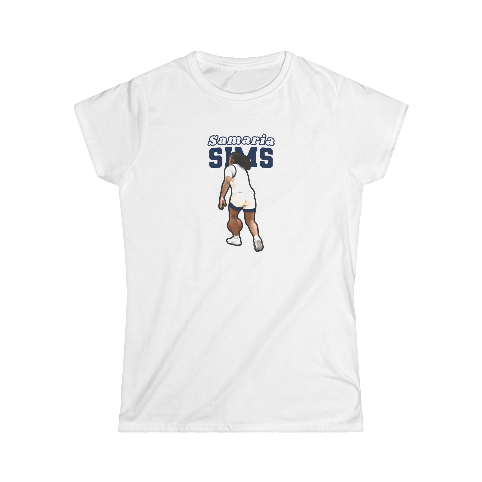 Women's Softstyle Tee — character_name_arch in White