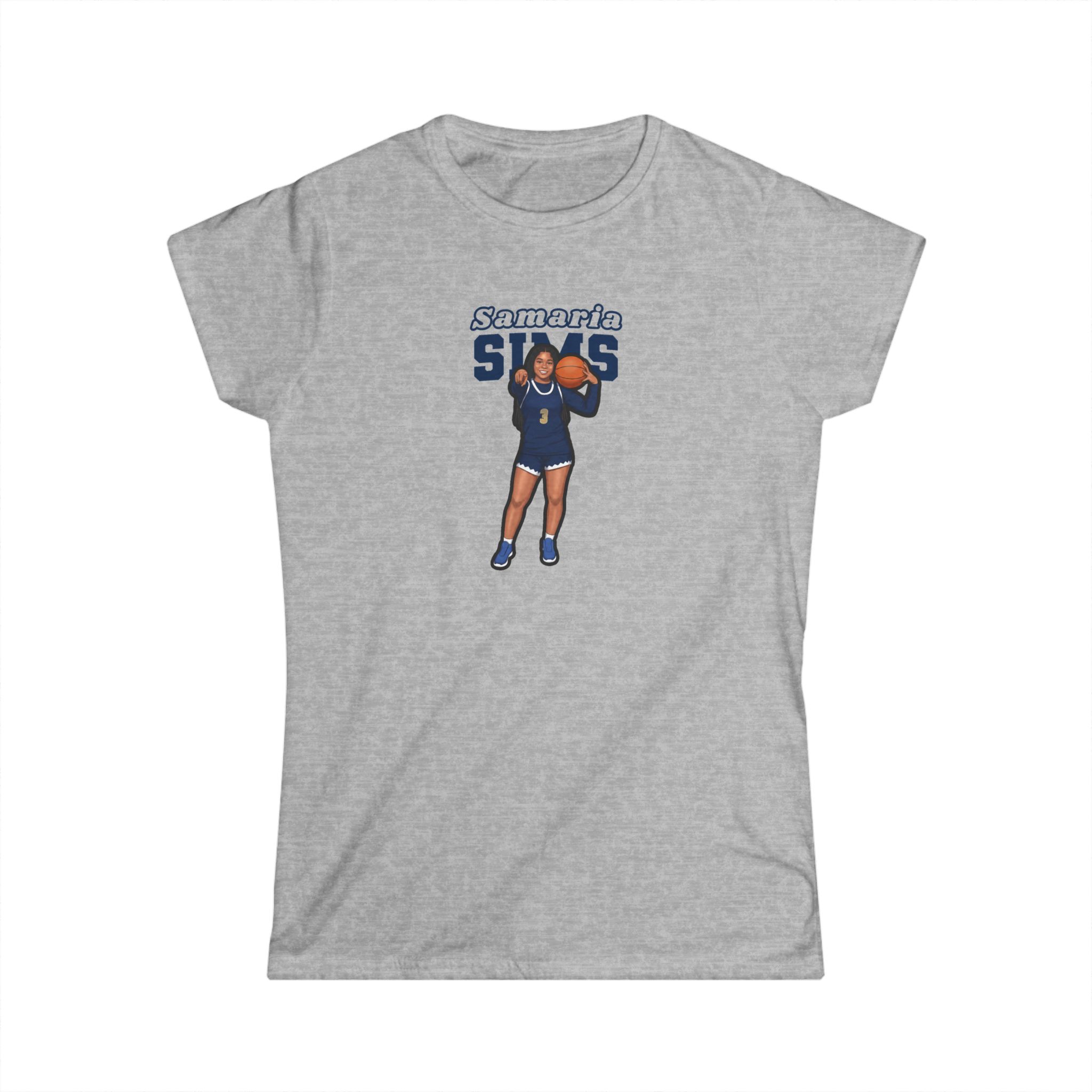 Women's Softstyle Tee — character_name_arch in Grey