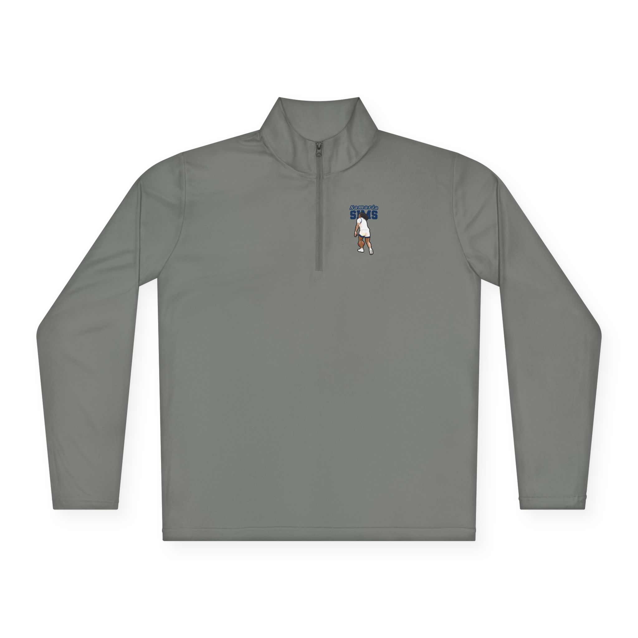 Q-Zip Pullover — character_name_arch in Grey