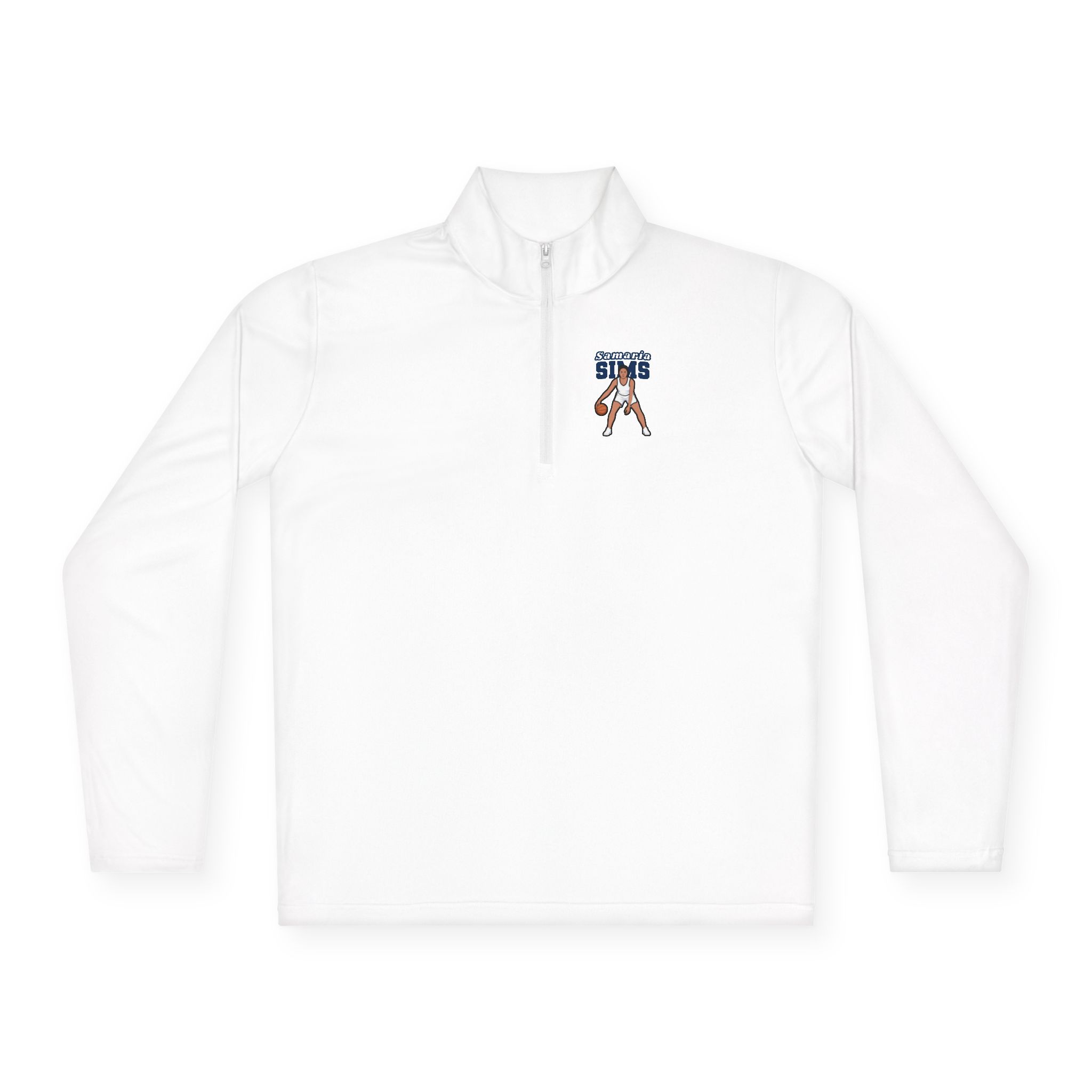 Q-Zip Pullover — character_name_arch in White