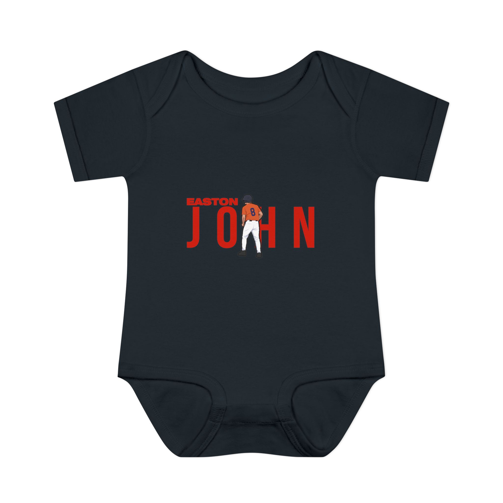 Baby Onesie — character_player_name in Black