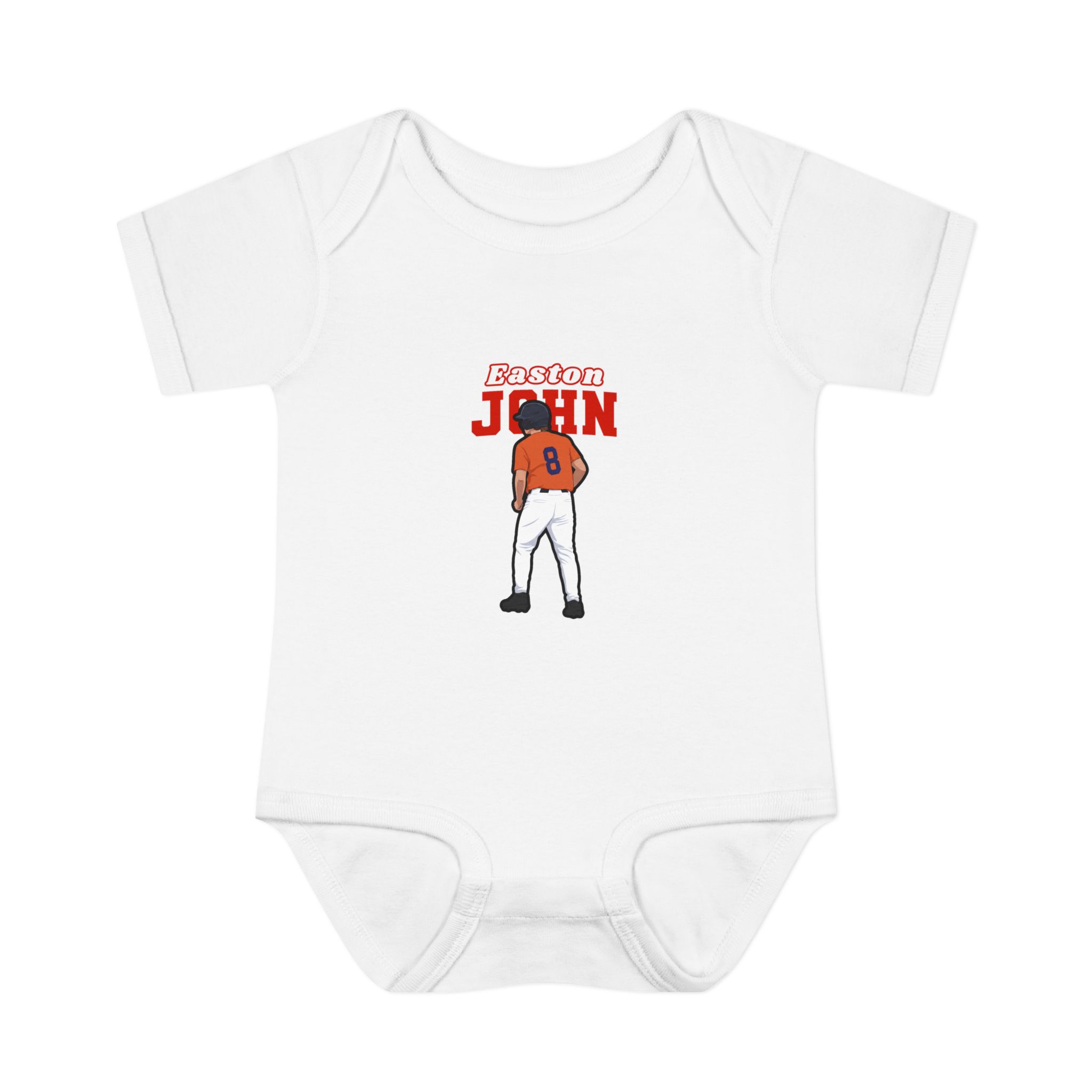 Baby Onesie — character_name_arch in White