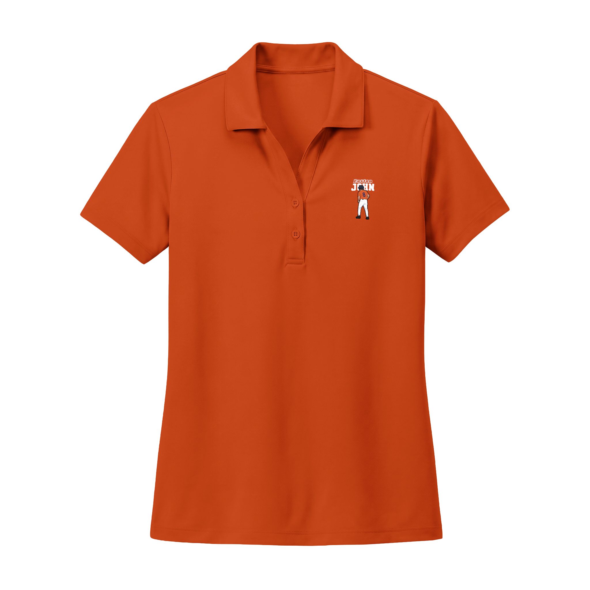 Women's Polo — character_name_arch in Orange