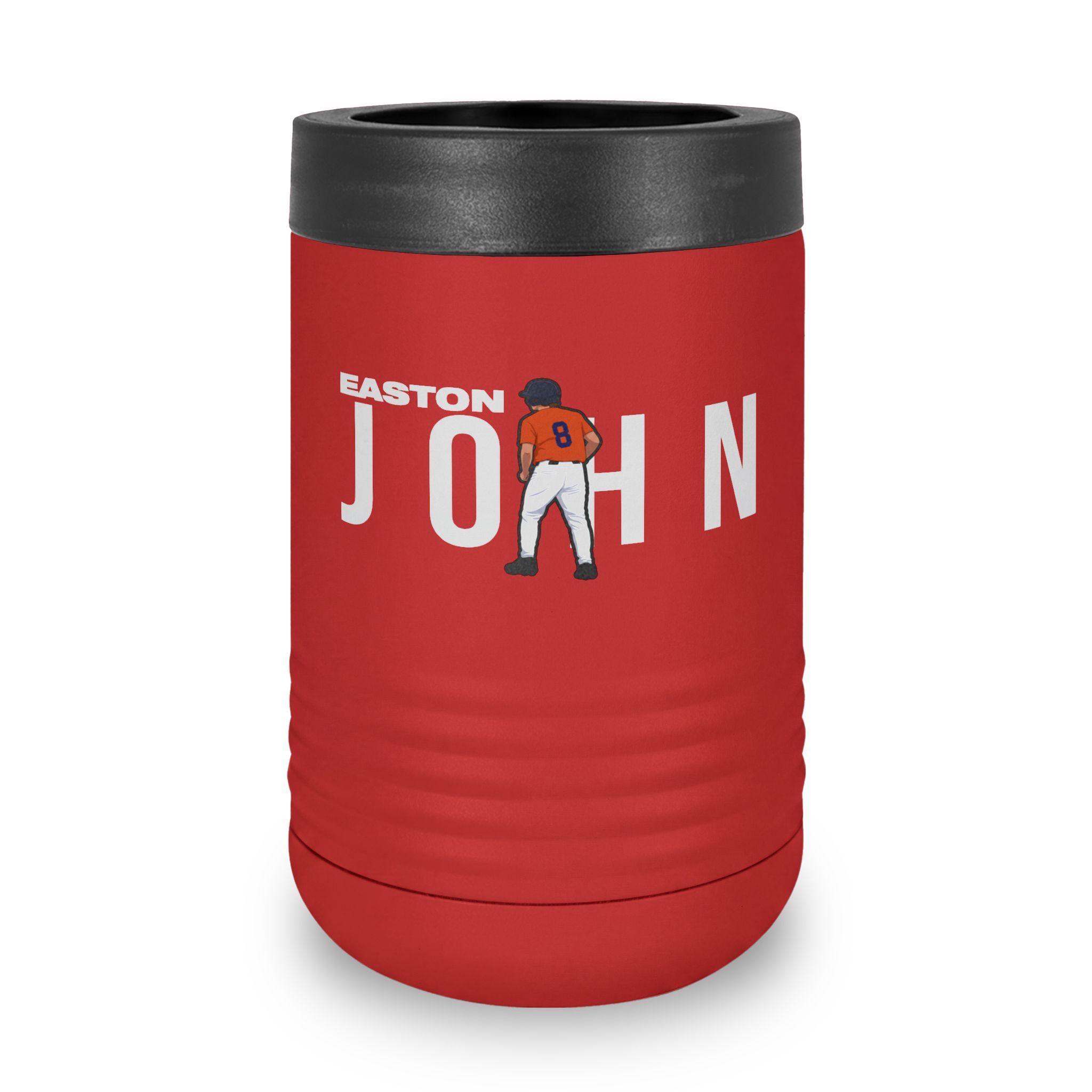 Stainless Can Cooler — character_player_name in Red