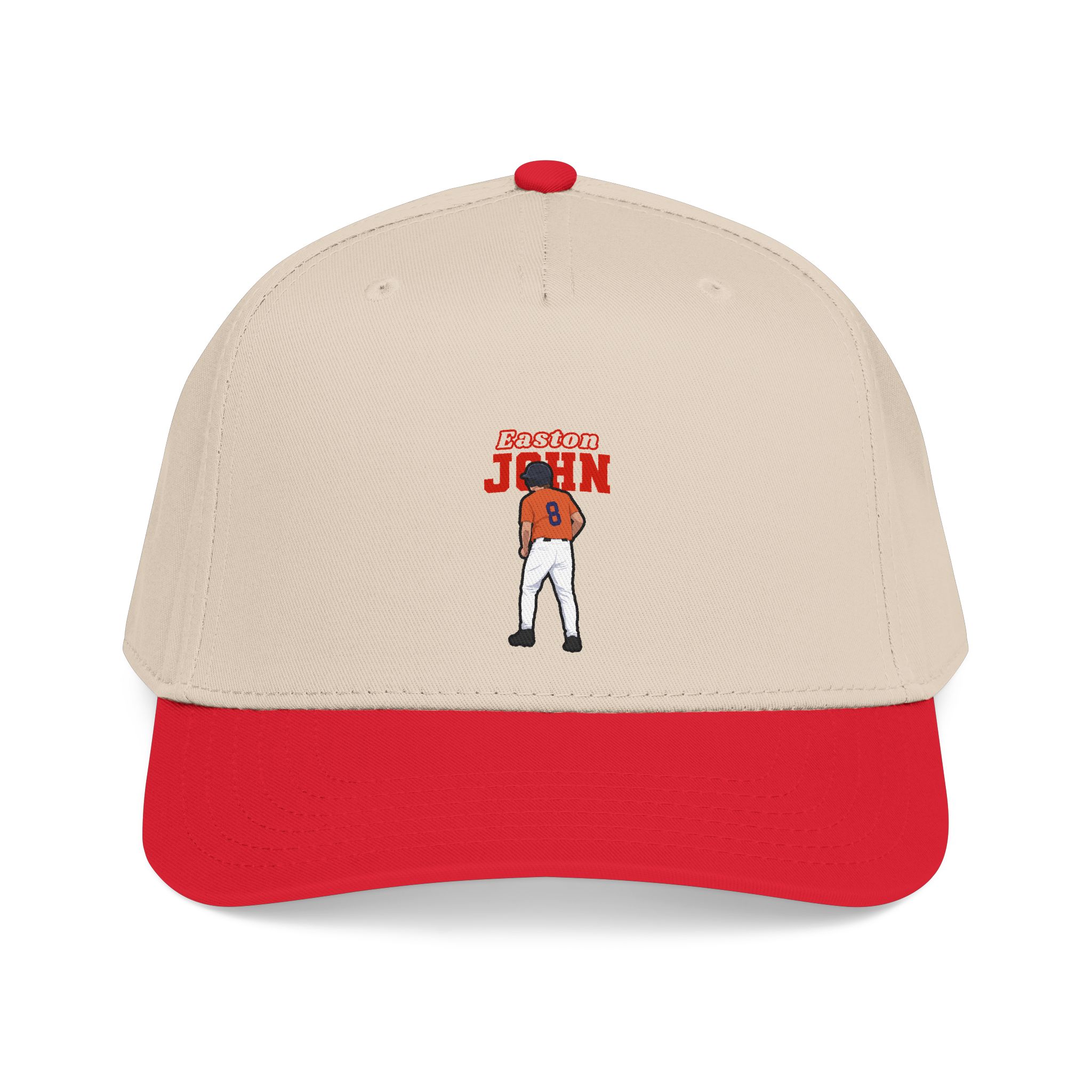 Baseball Cap — character_name_arch in Red / Natural