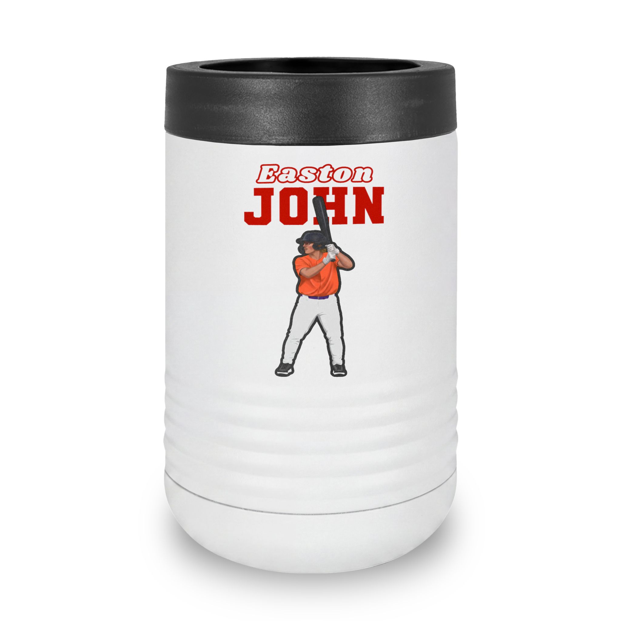 Stainless Can Cooler — character_name_arch in White