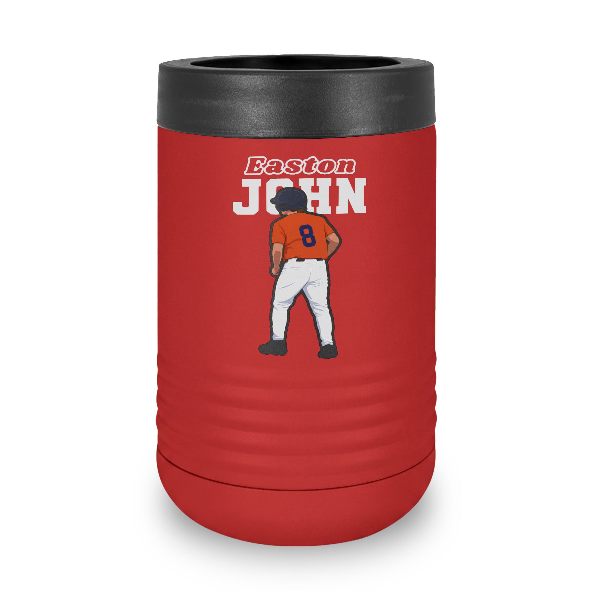 Stainless Can Cooler — character_name_arch in Red