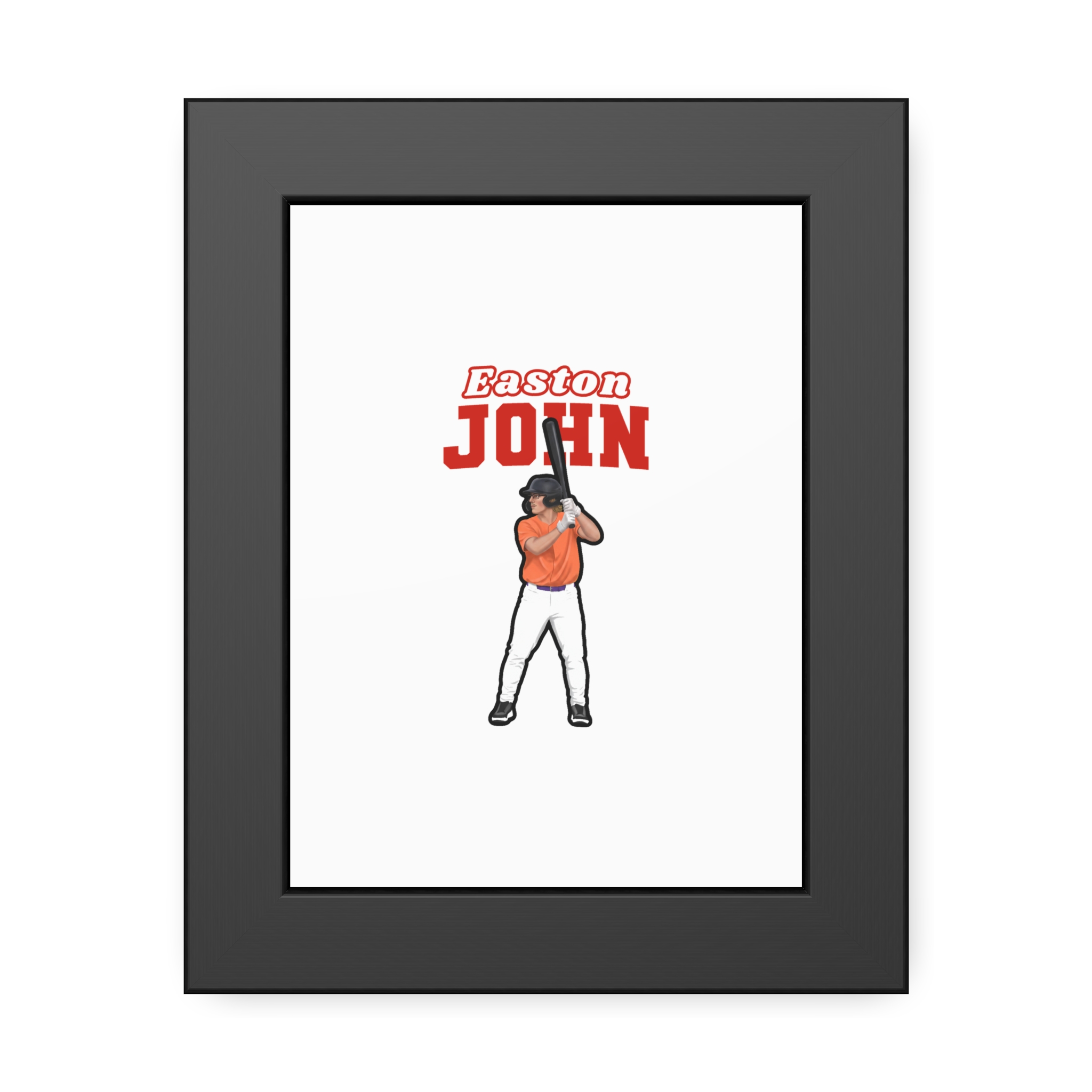 Framed Poster — character_name_arch in Black