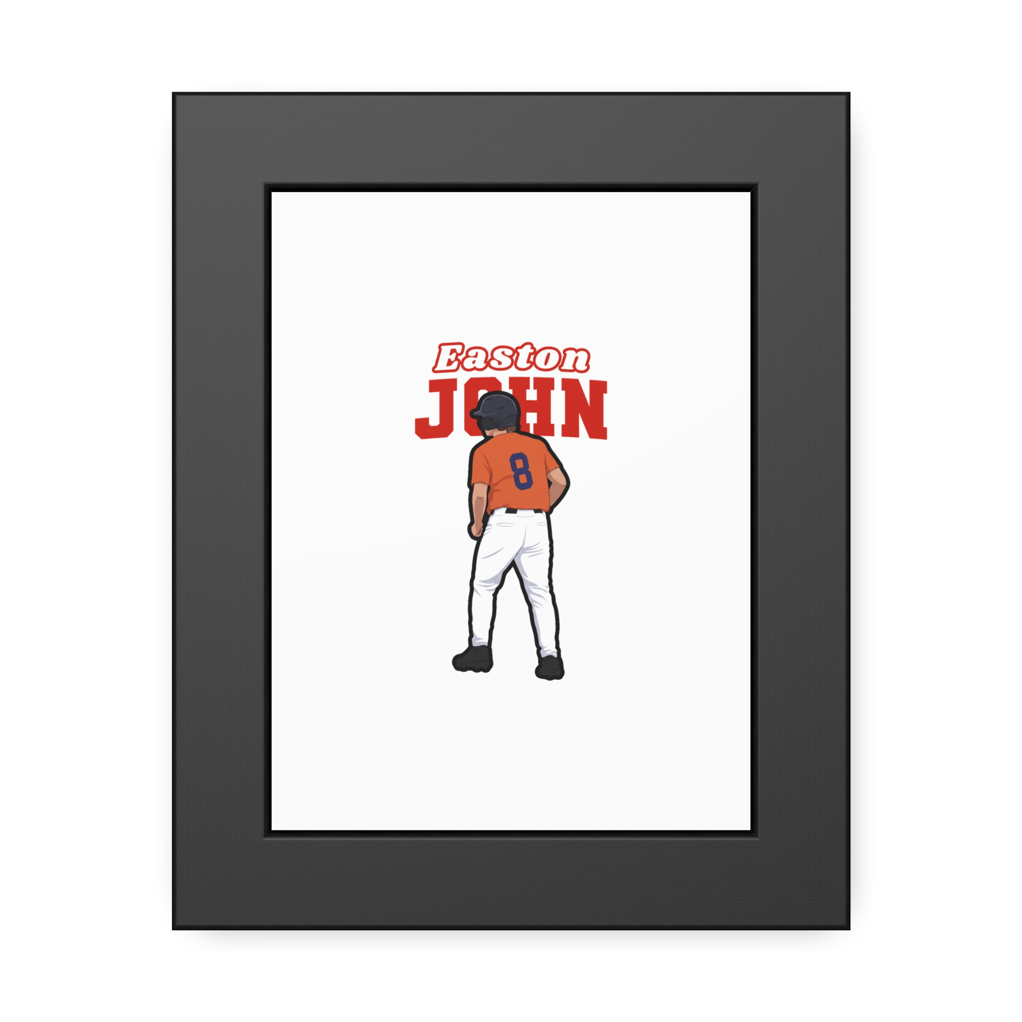 Framed Poster — character_name_arch in Black