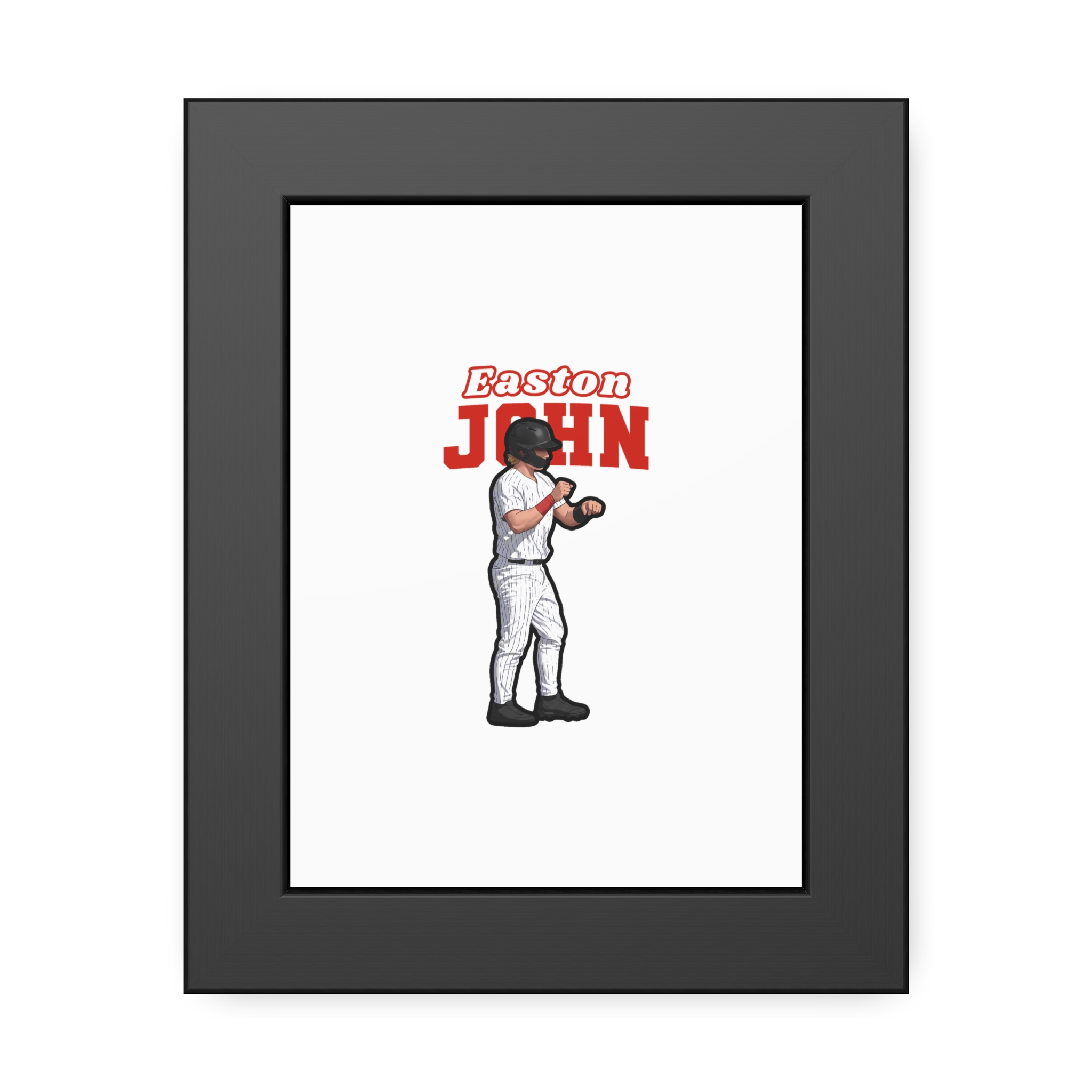 Framed Poster — character_name_arch in Black