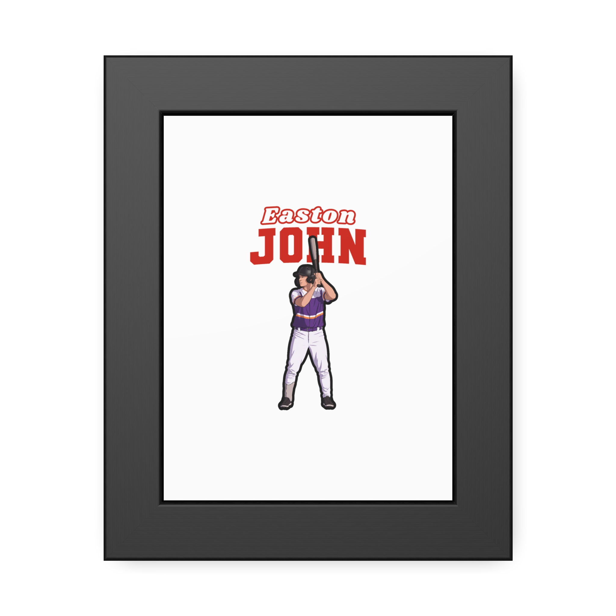 Framed Poster — character_name_arch in Black