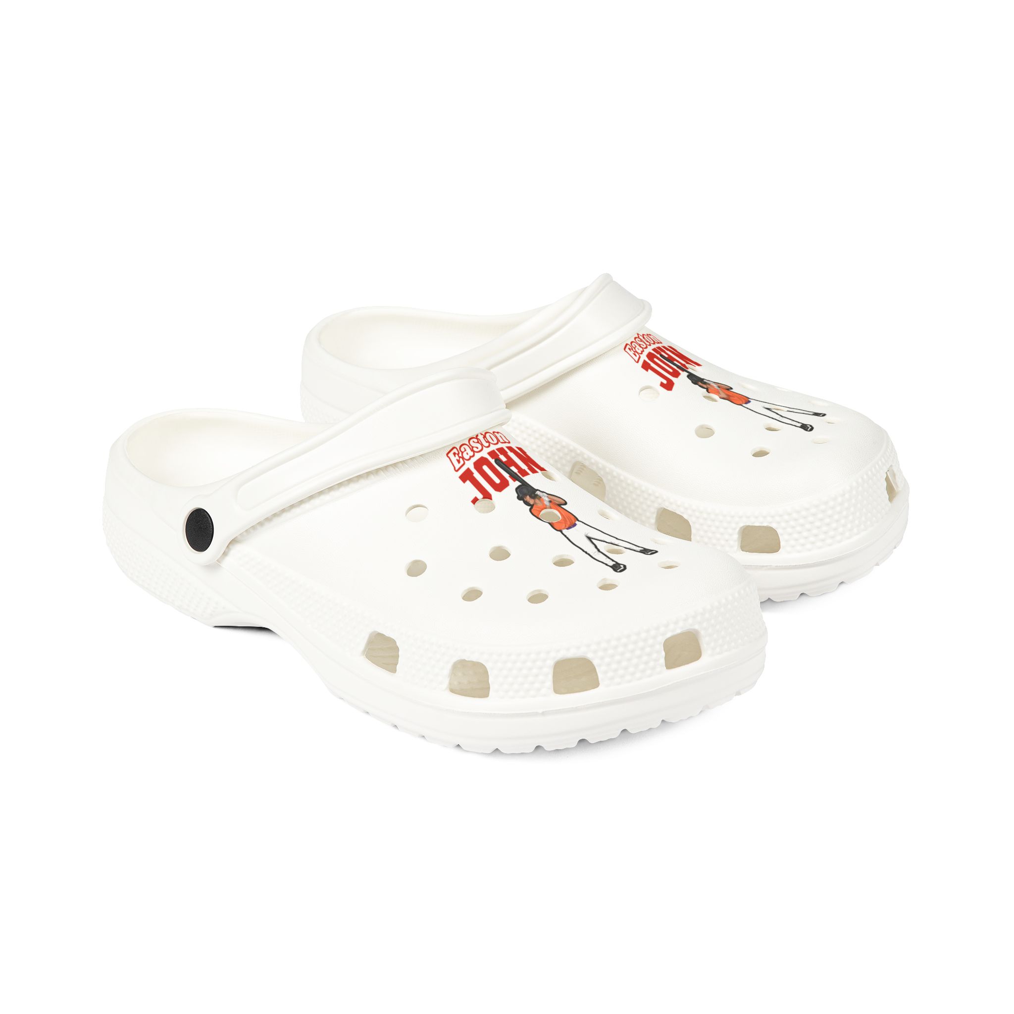 Rubber Clogs — character_name_arch in White