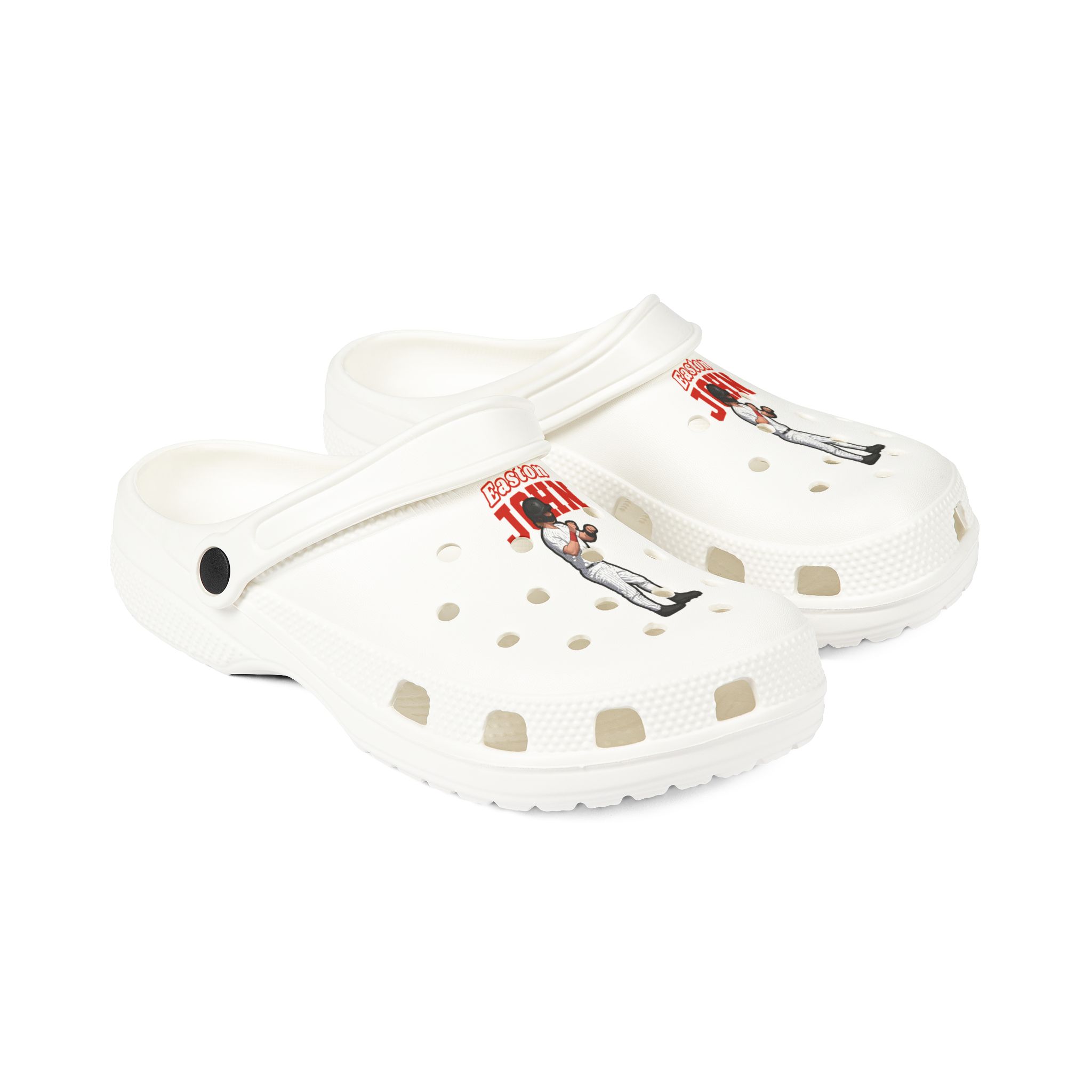 Rubber Clogs — character_name_arch in White