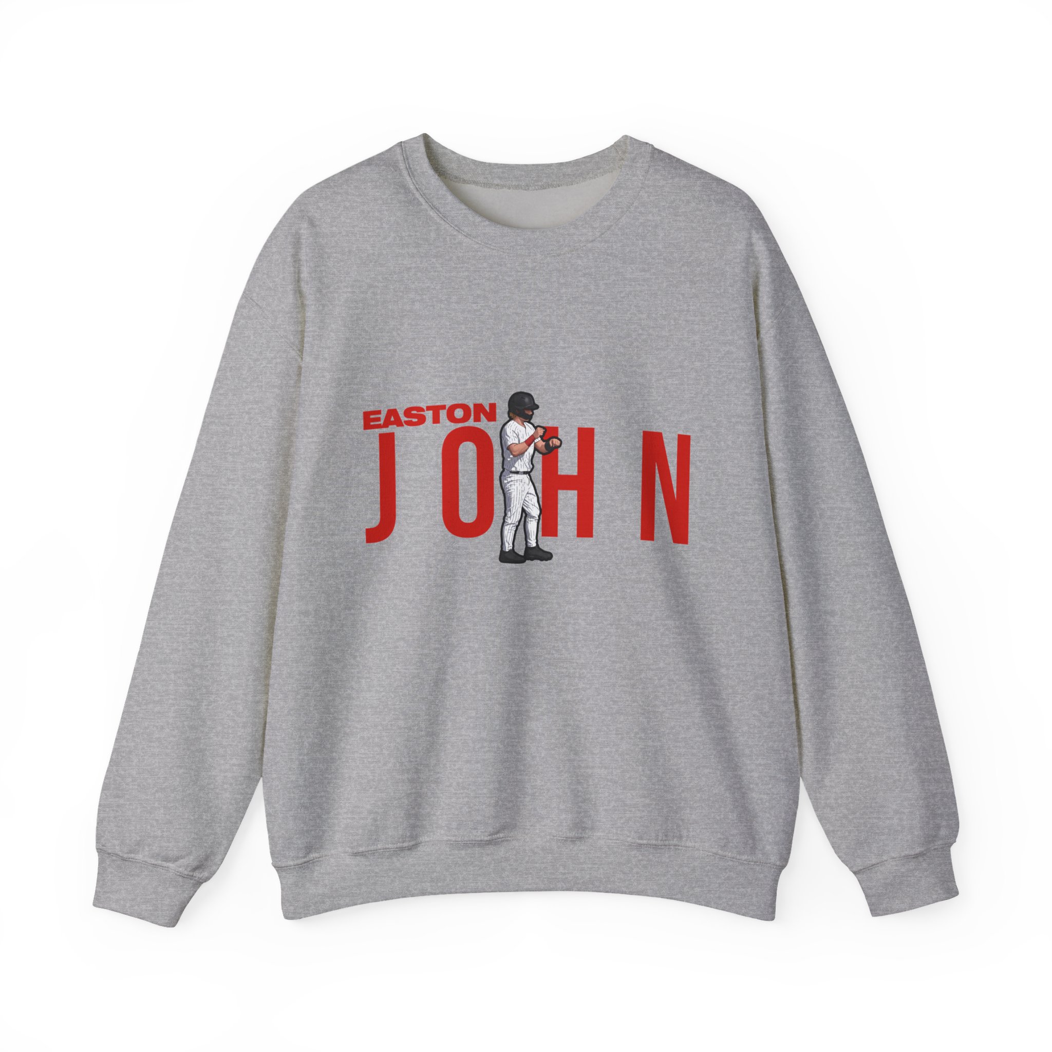Crewneck Sweatshirt — character_player_name in Grey