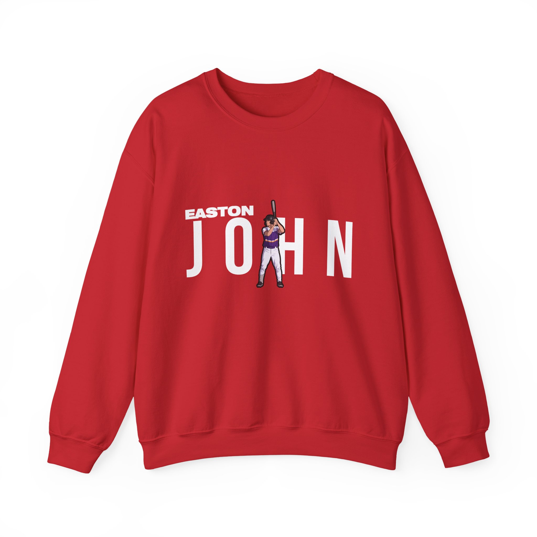 Crewneck Sweatshirt — character_player_name in Red