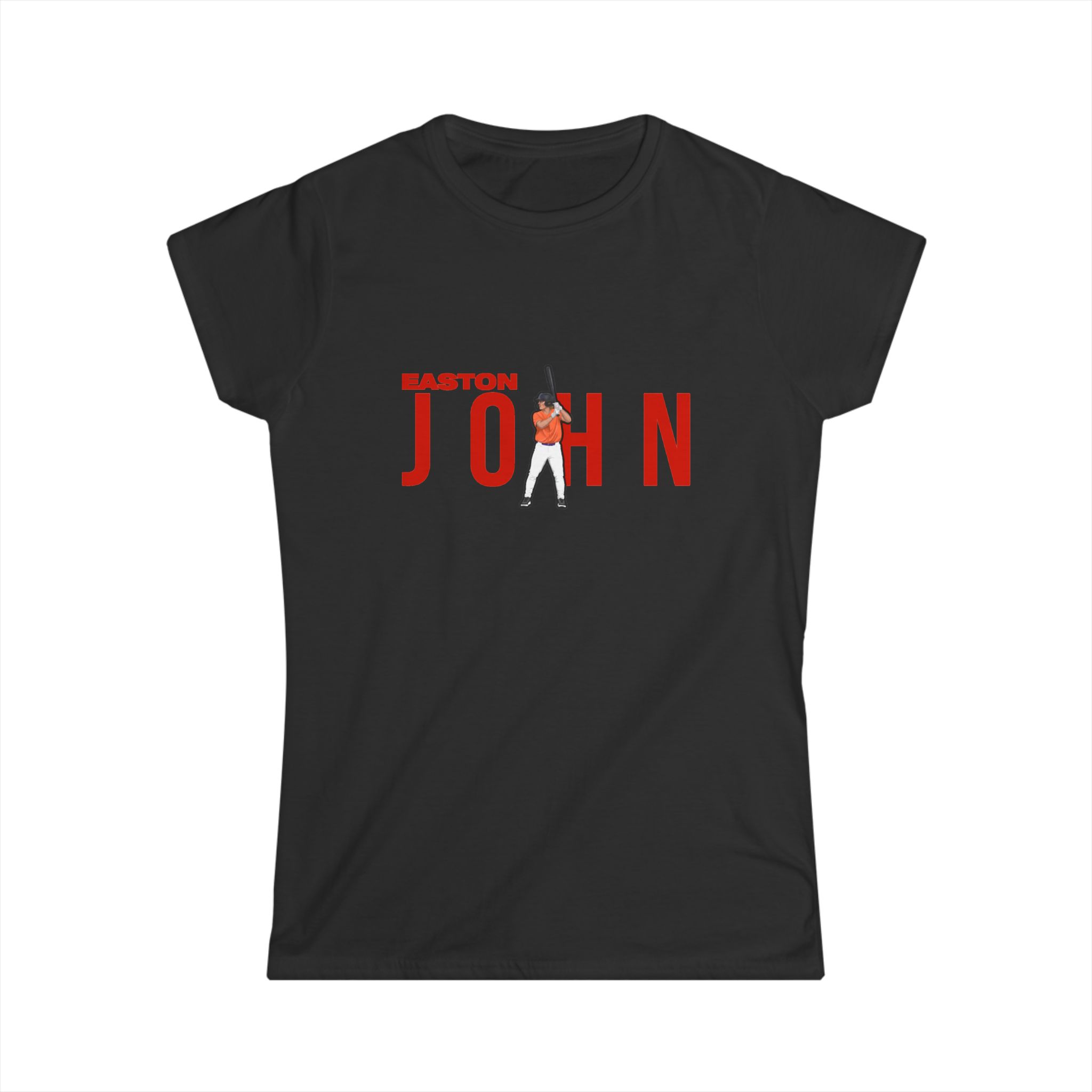 Women's Softstyle Tee — character_player_name in Black