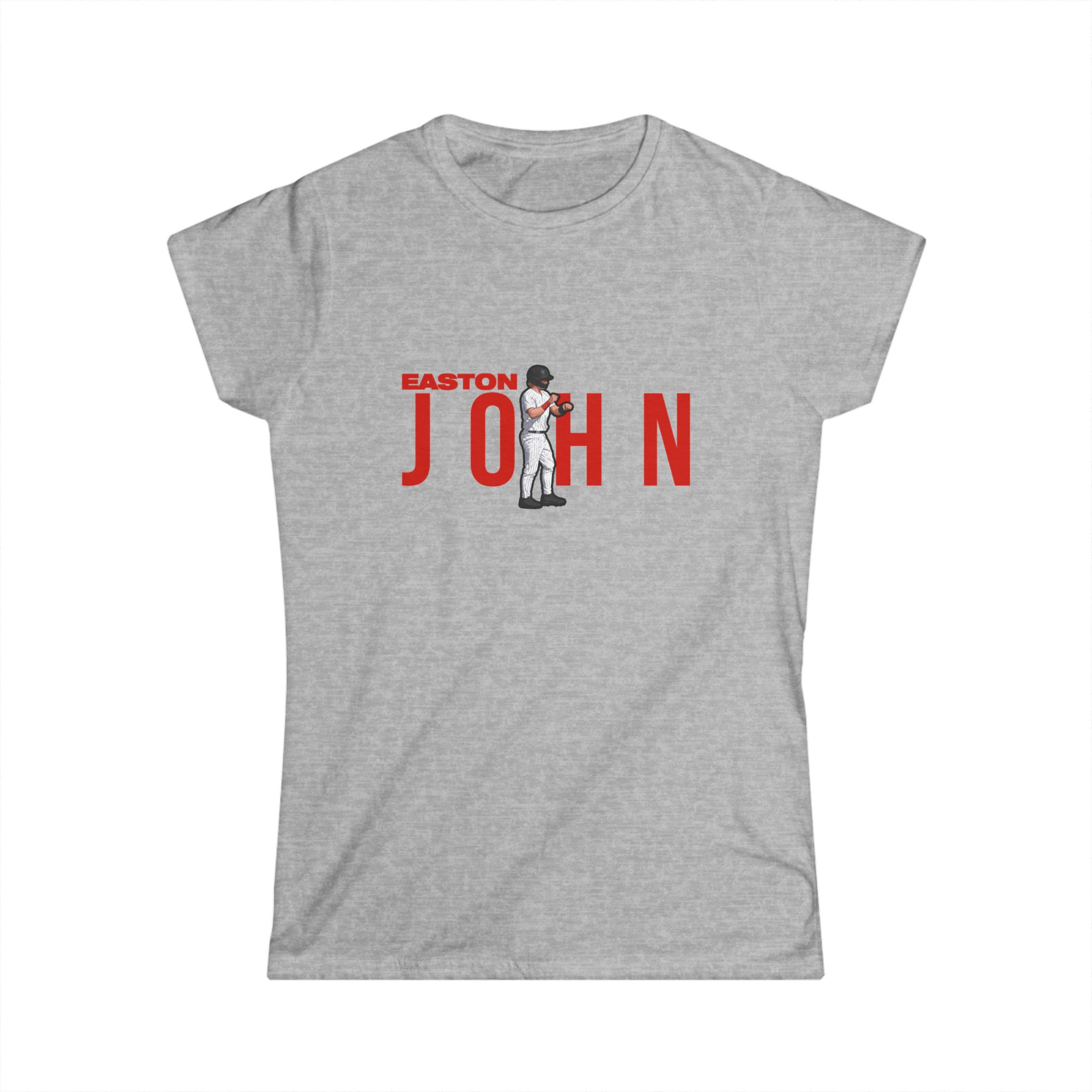 Women's Softstyle Tee — character_player_name in Grey