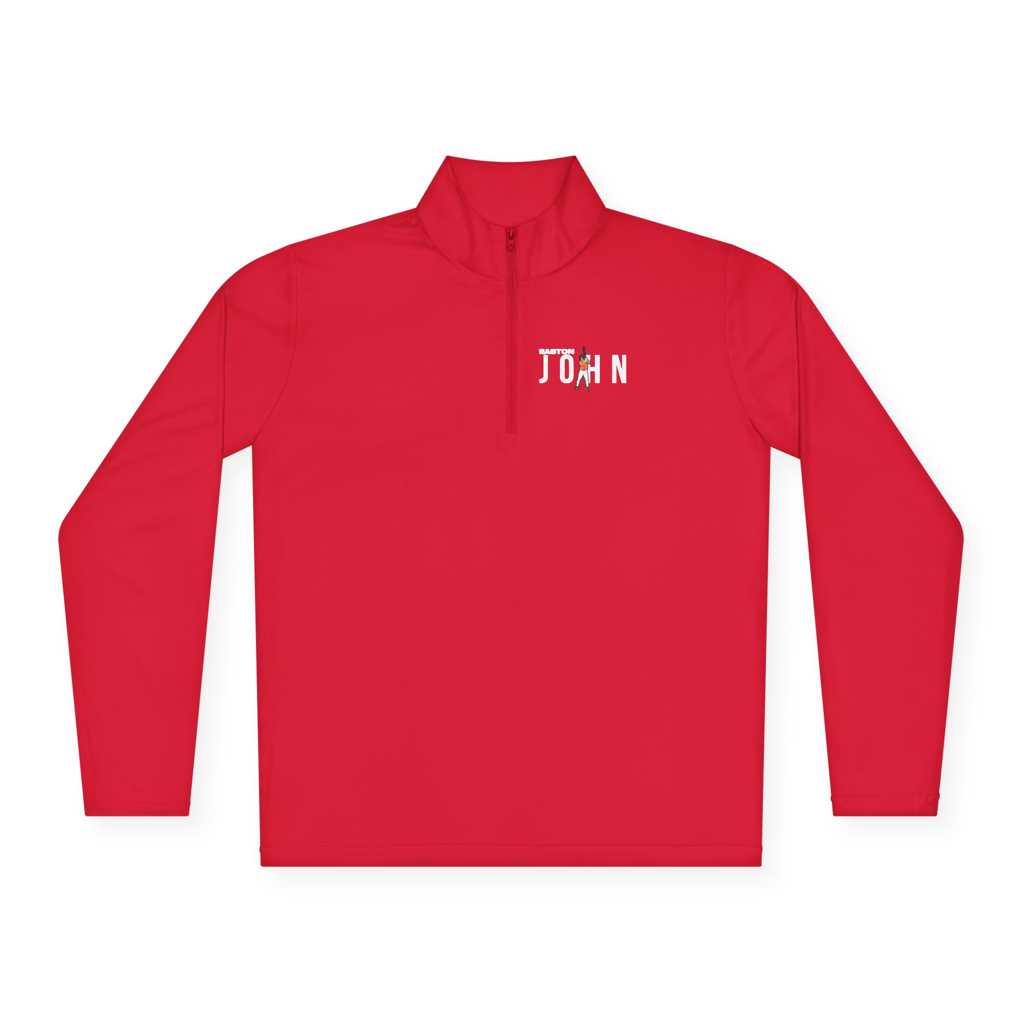Q-Zip Pullover — character_player_name in Red