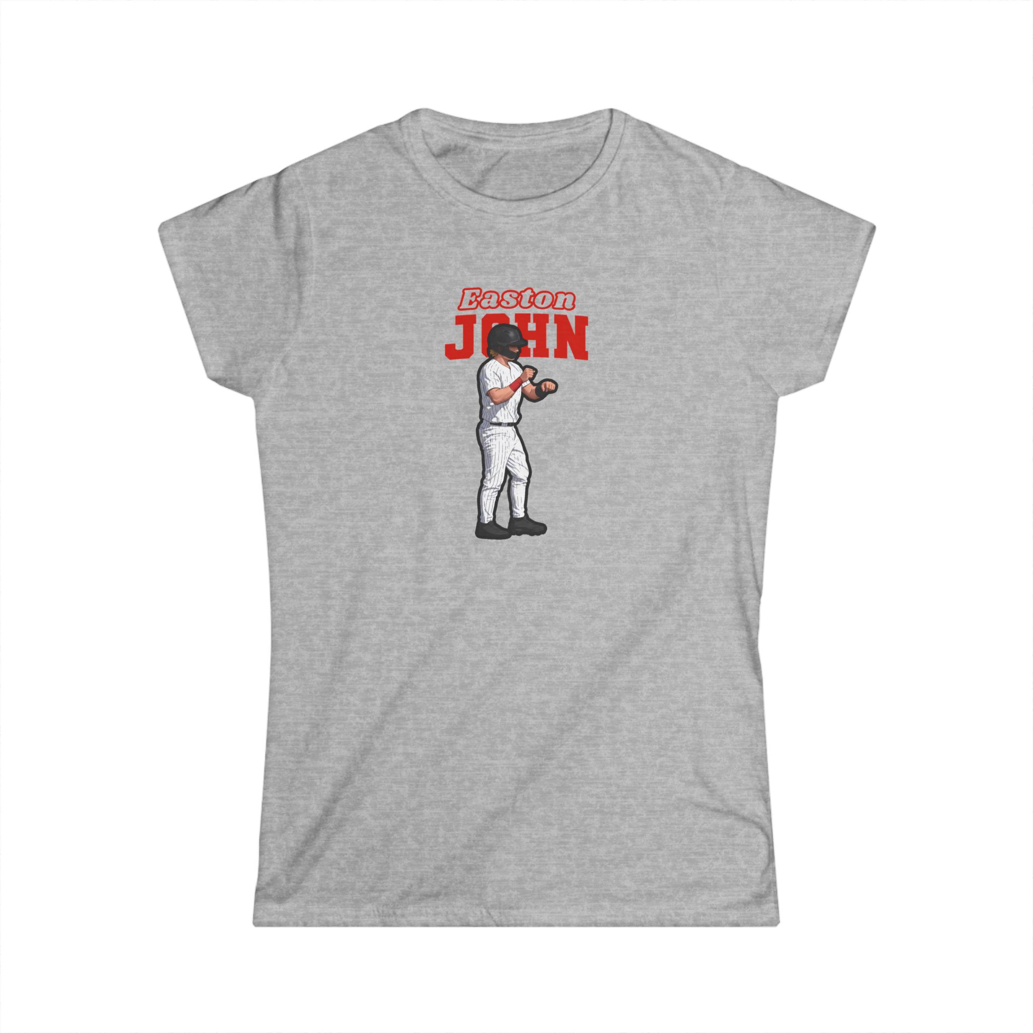 Women's Softstyle Tee — character_name_arch in Grey