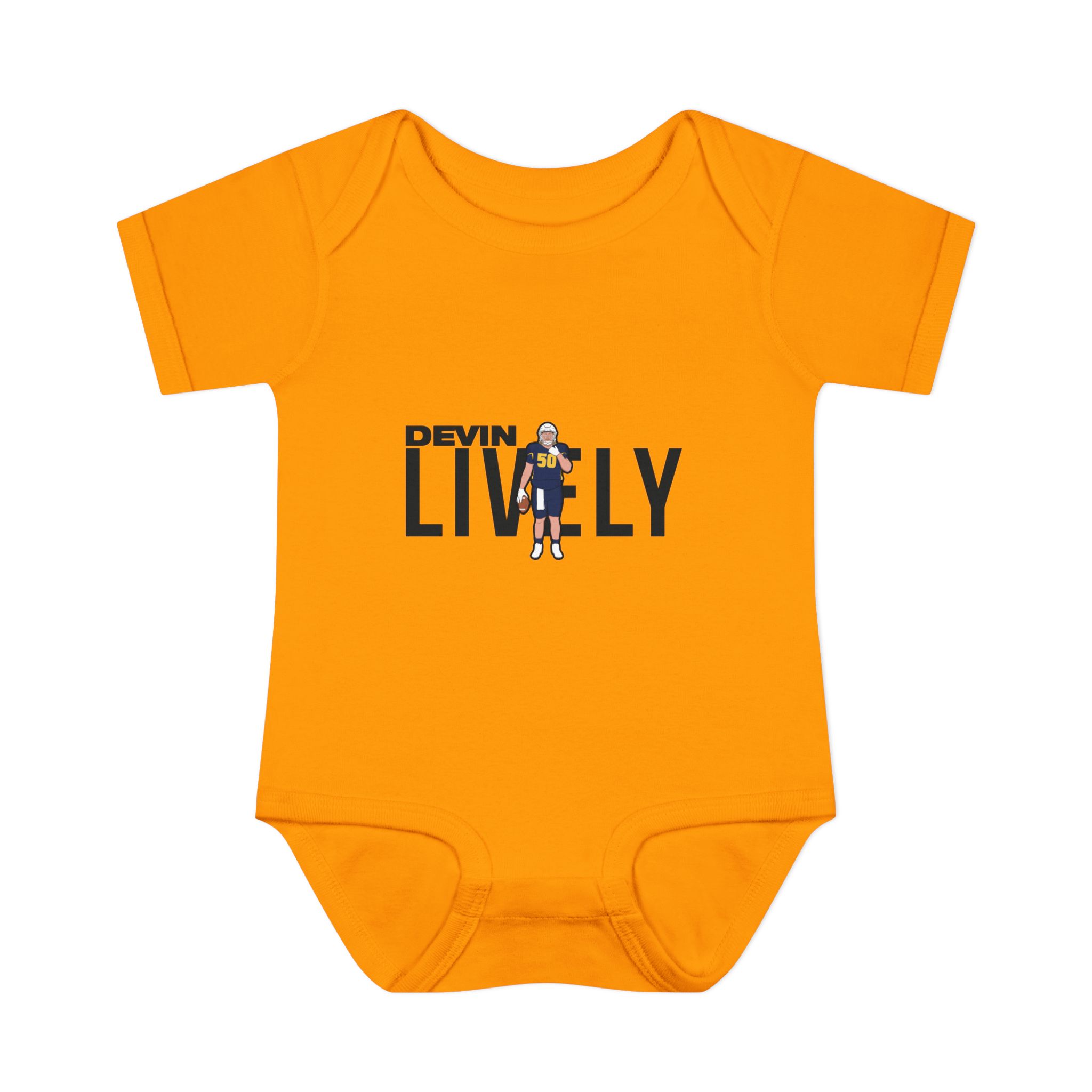 Baby Onesie — character_player_name in Gold