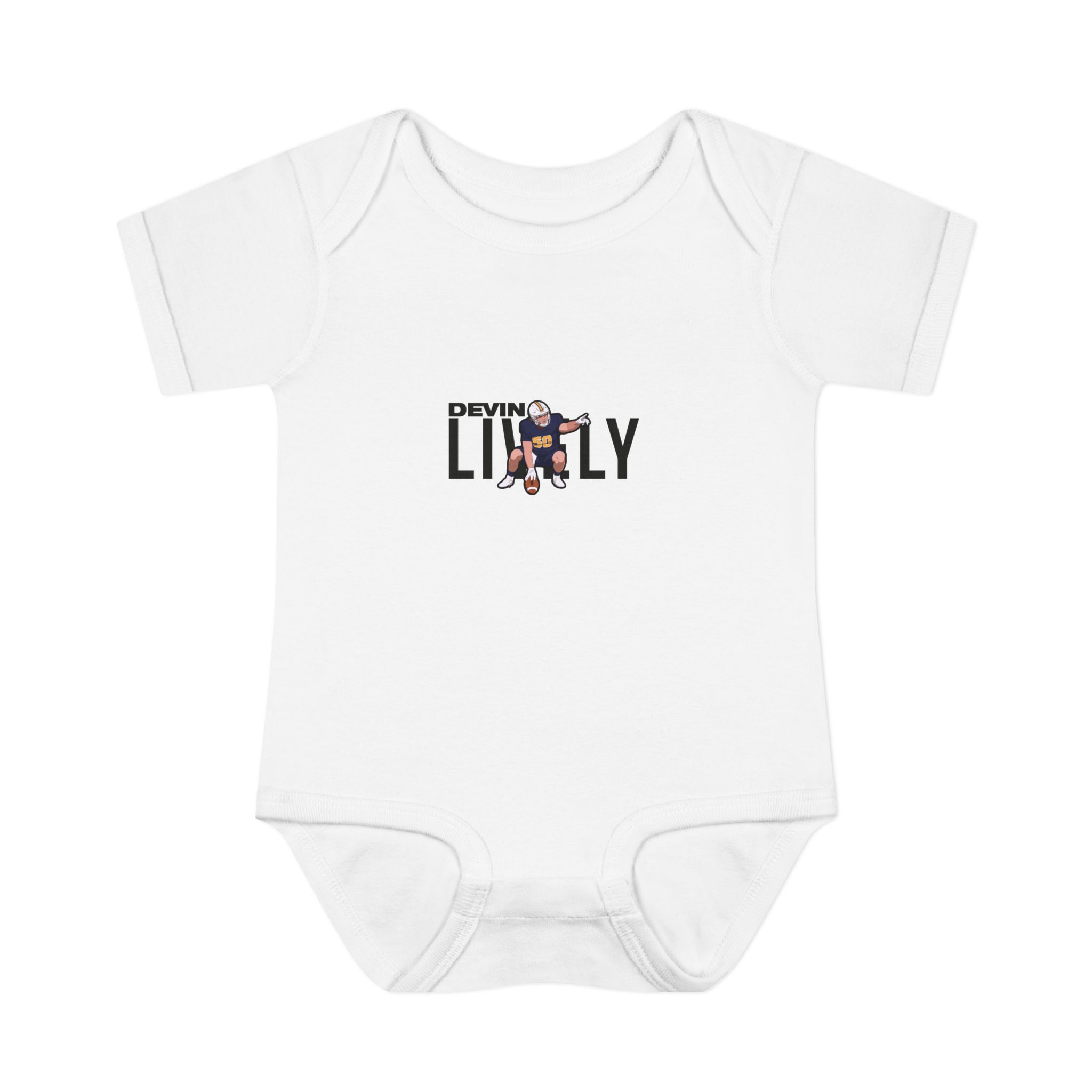 Baby Onesie — character_player_name in White