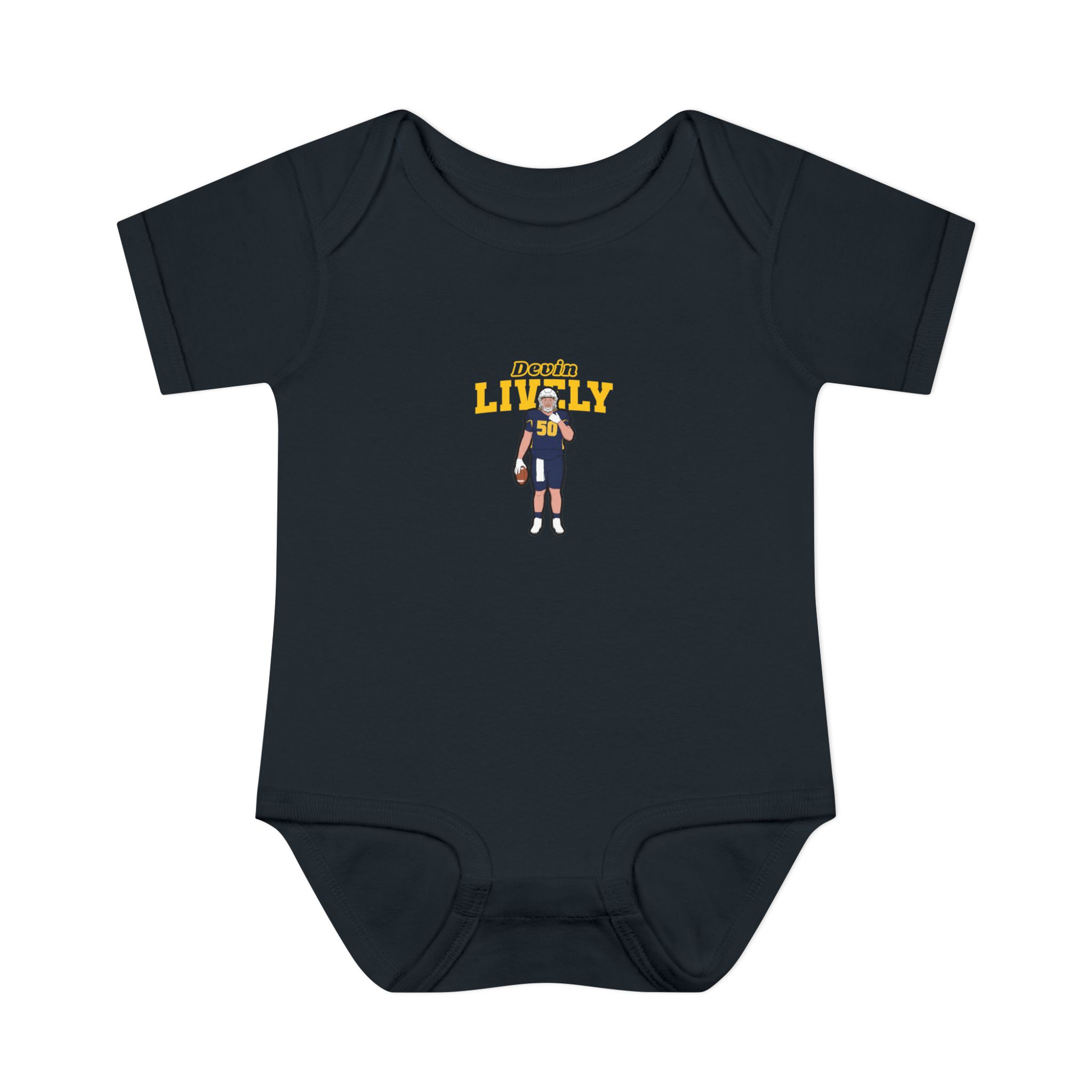 Baby Onesie — character_name_arch in Black