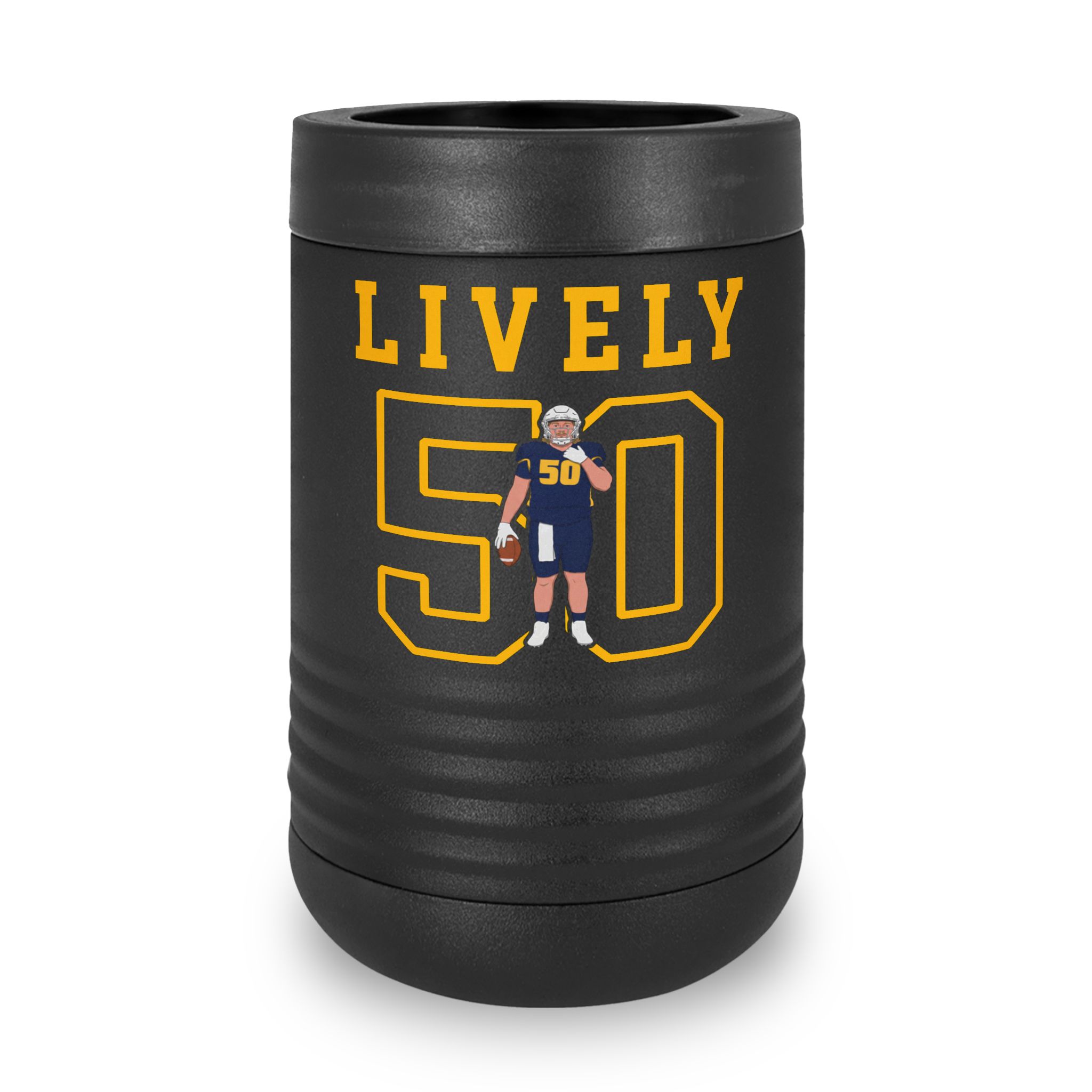 Stainless Can Cooler — character_shirsey in Black